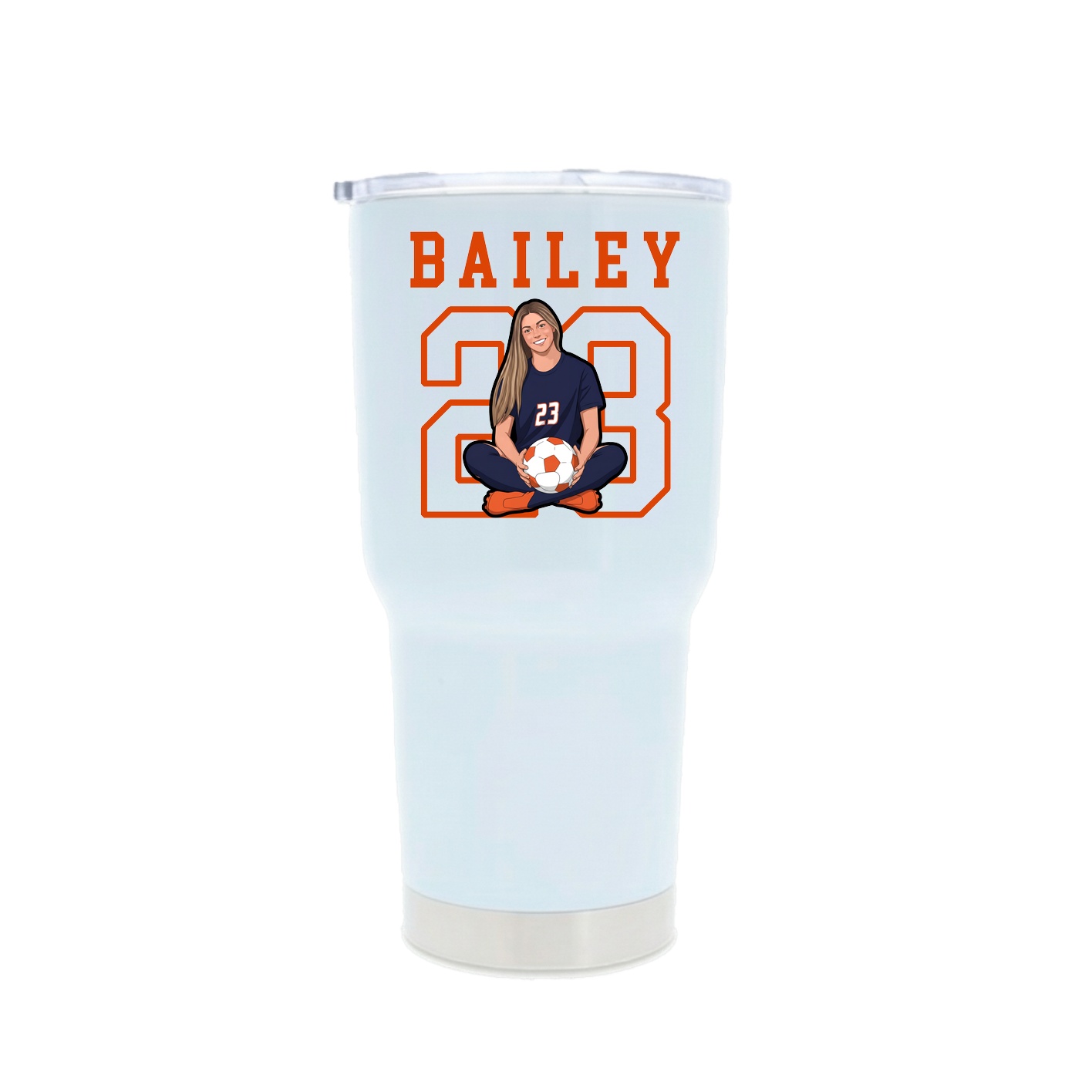 30oz Stainless Steel Tumbler — Shirsey in White