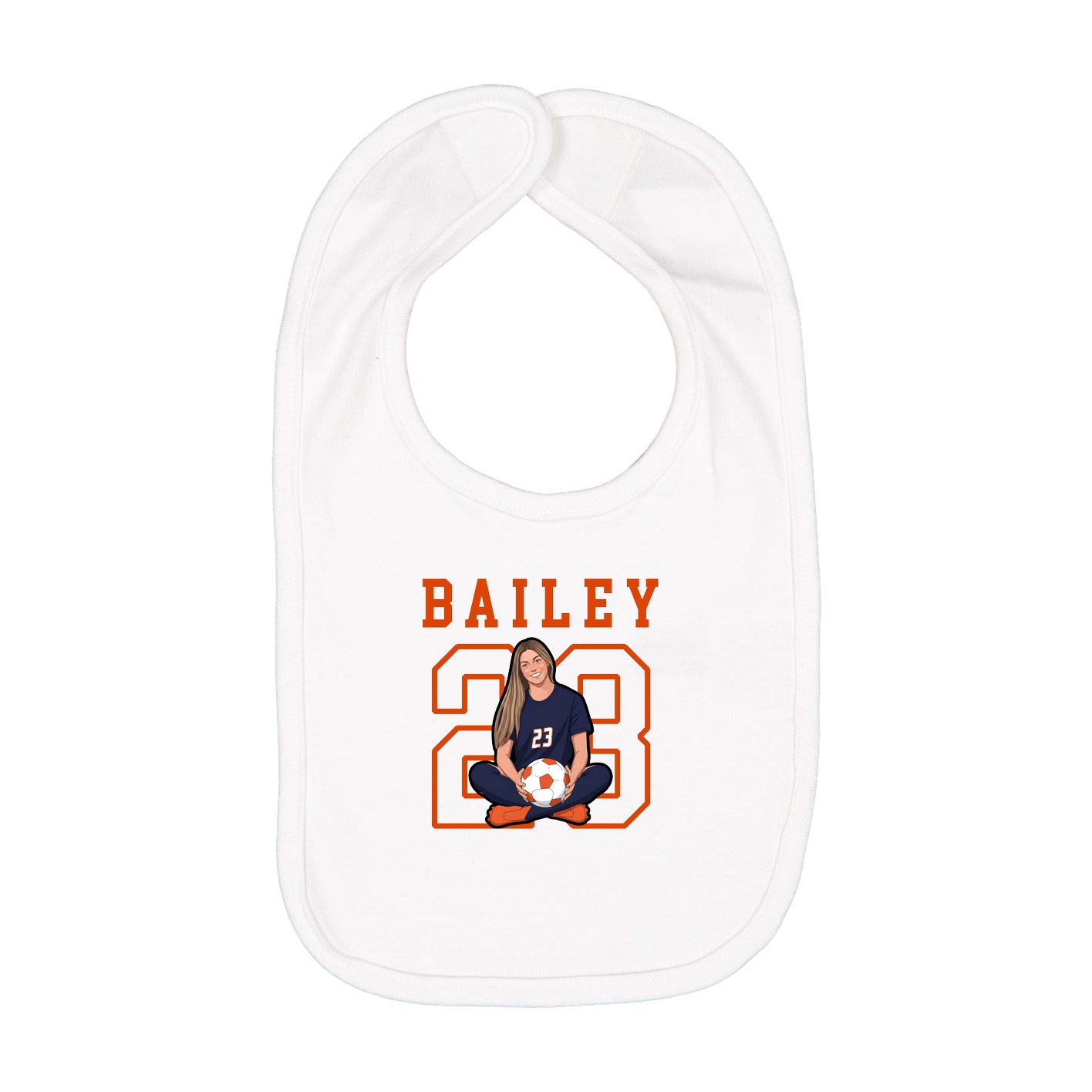 Infant Bib — Shirsey in White