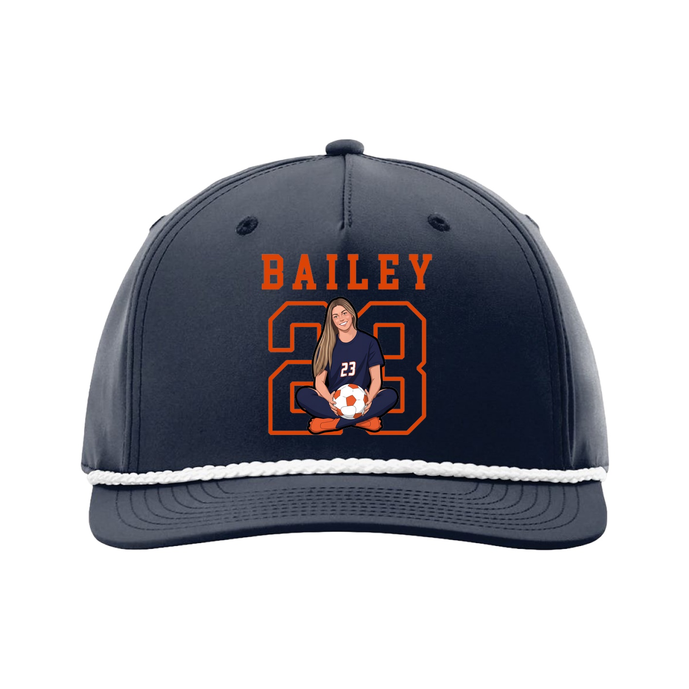 Five-Panel Classic Rope Cap — Shirsey in Navy
