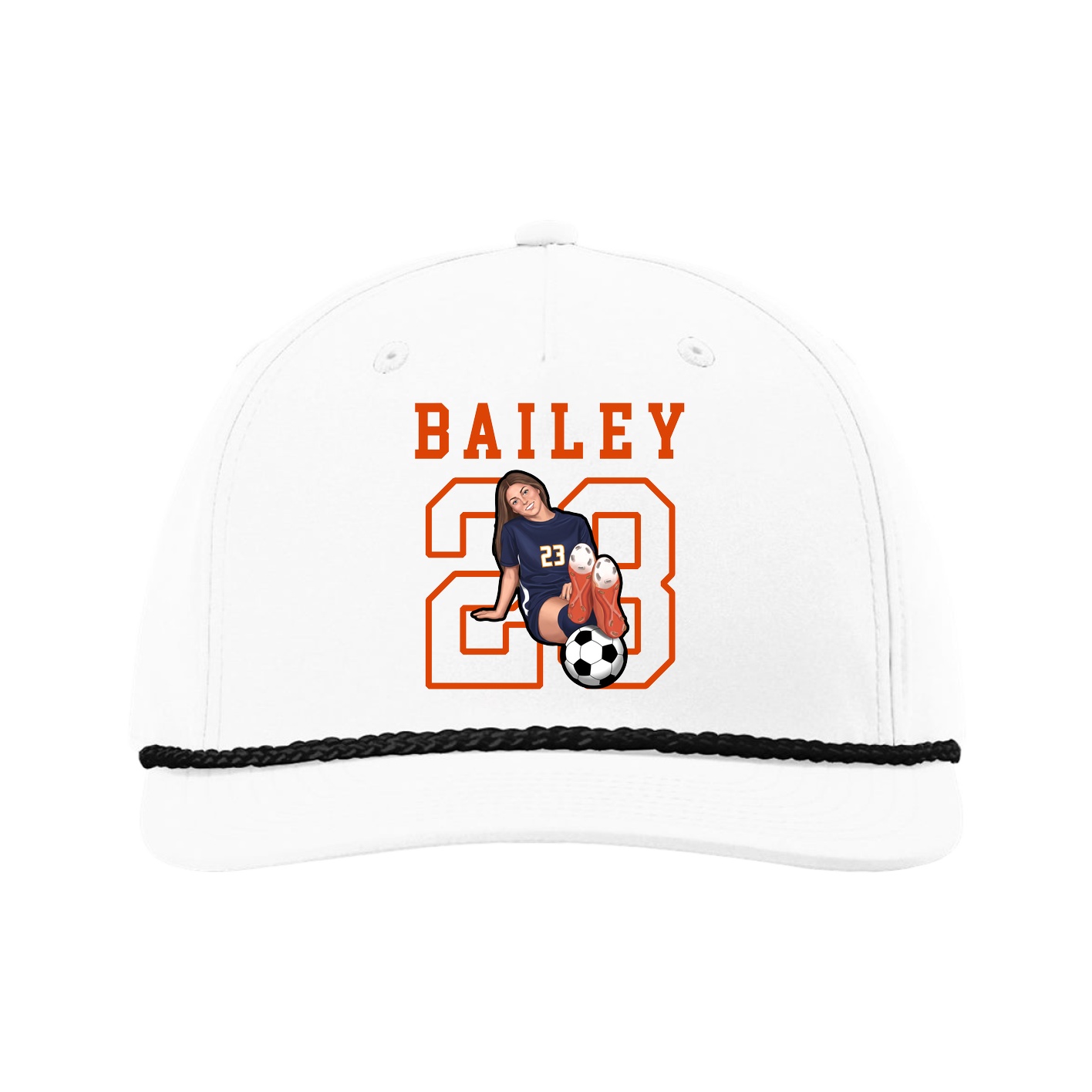 Five-Panel Classic Rope Cap — Shirsey in White