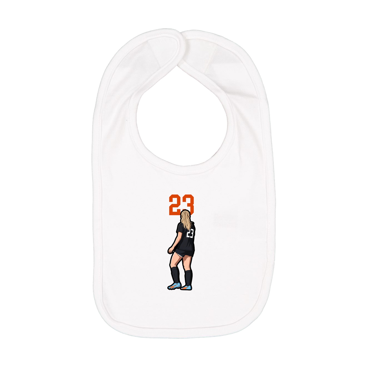 Infant Bib — Number Top in White