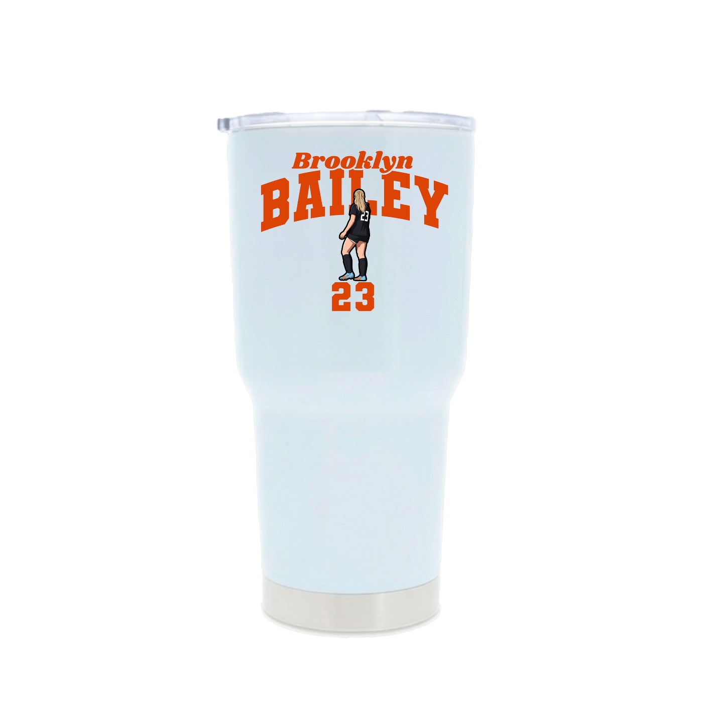30oz Stainless Steel Tumbler — Signature Arch in White