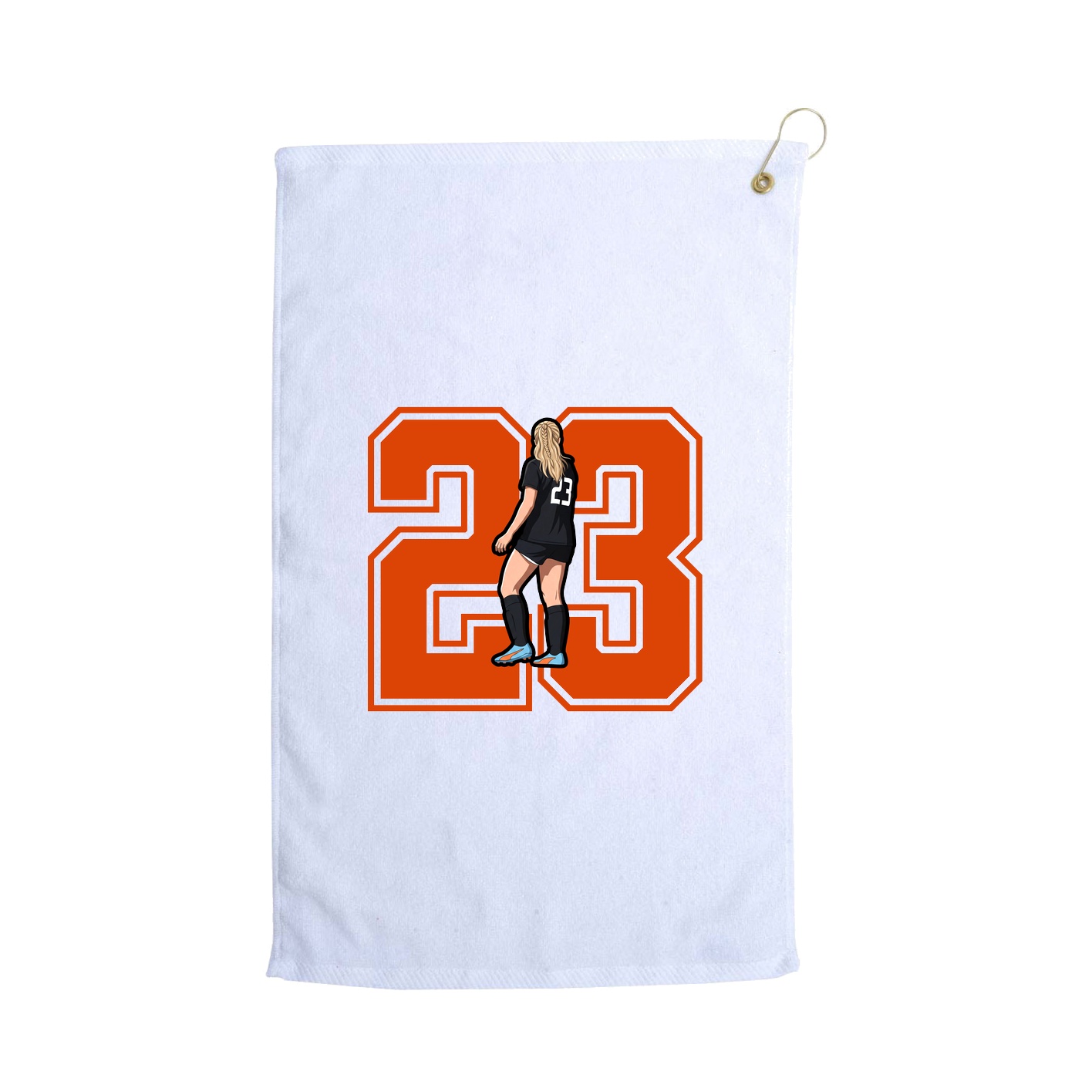 Golf Towel — Number in White