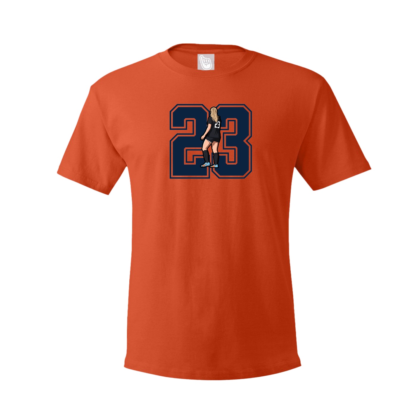 Youth Tee — Number in Orange