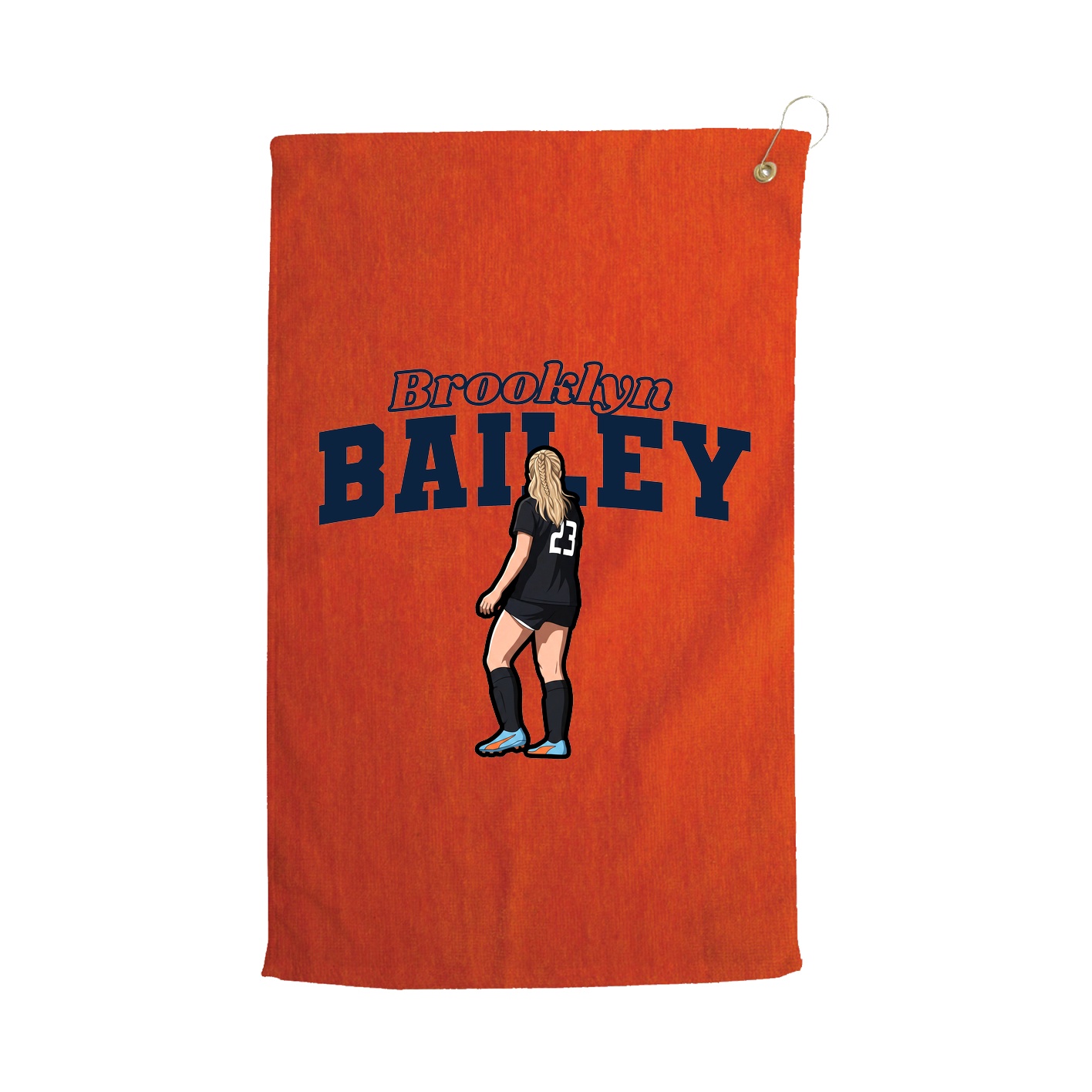 Golf Towel — Name Arch in Orange
