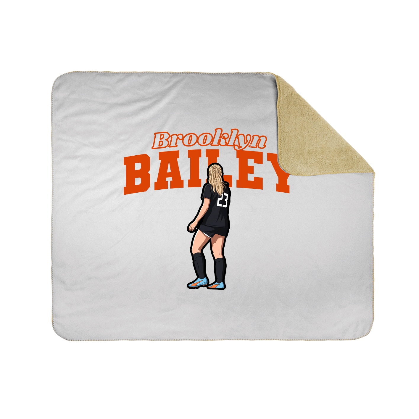 Throw Blanket — Name Arch in White