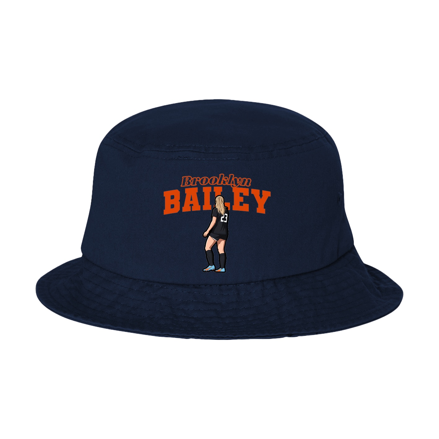 Bucket Cap — Name Arch in Navy
