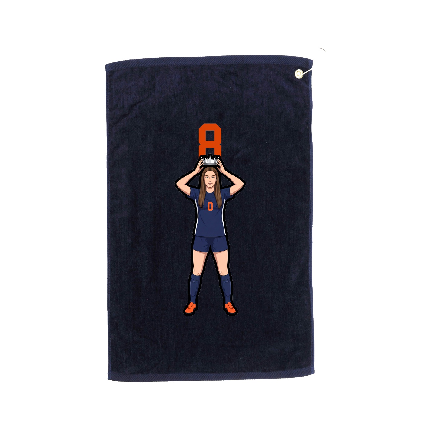Golf Towel — Number Top in Navy