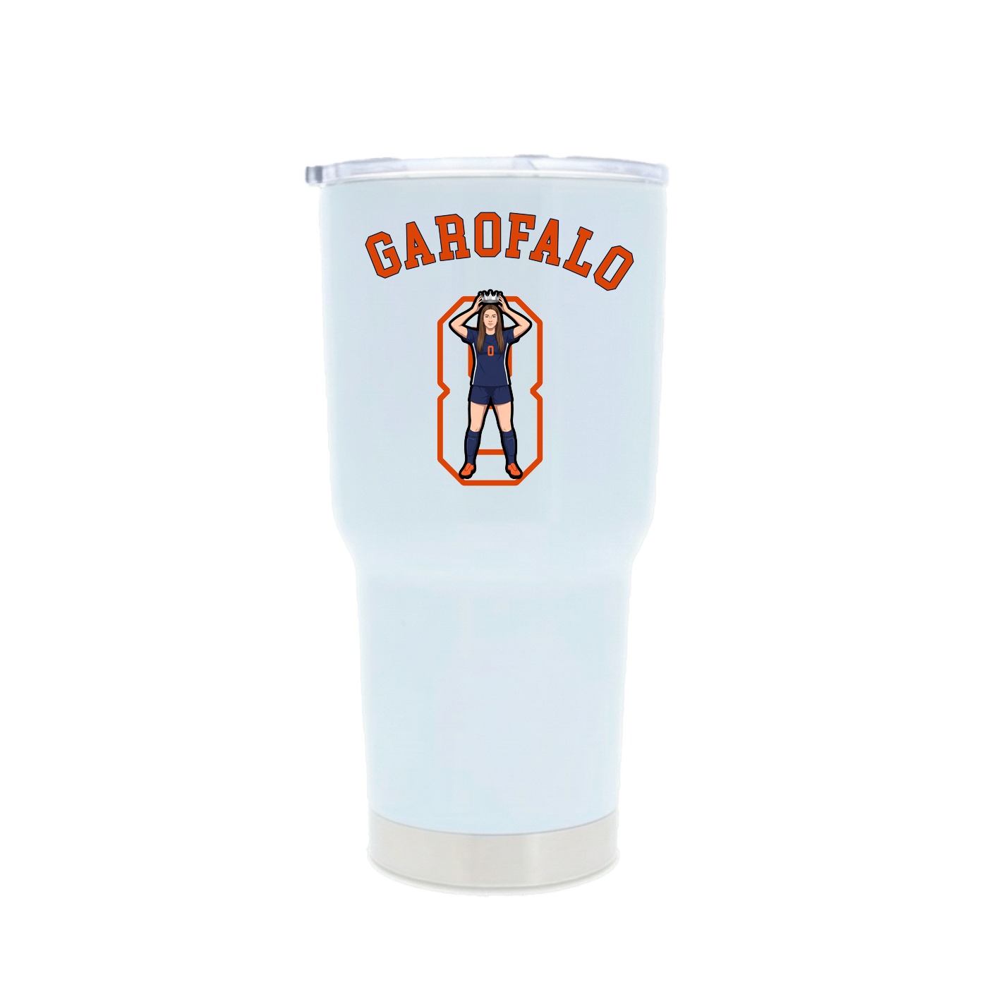 30oz Stainless Steel Tumbler — Shirsey Arch in White