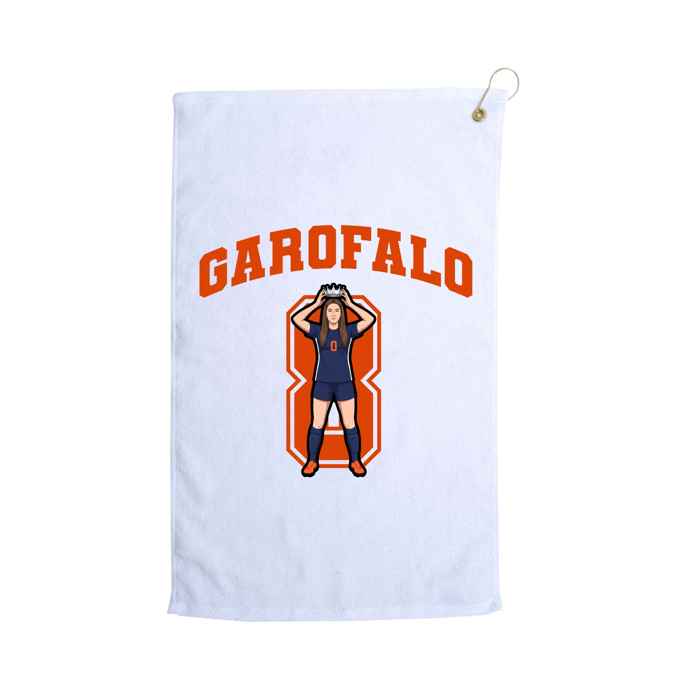 Golf Towel — Number in White