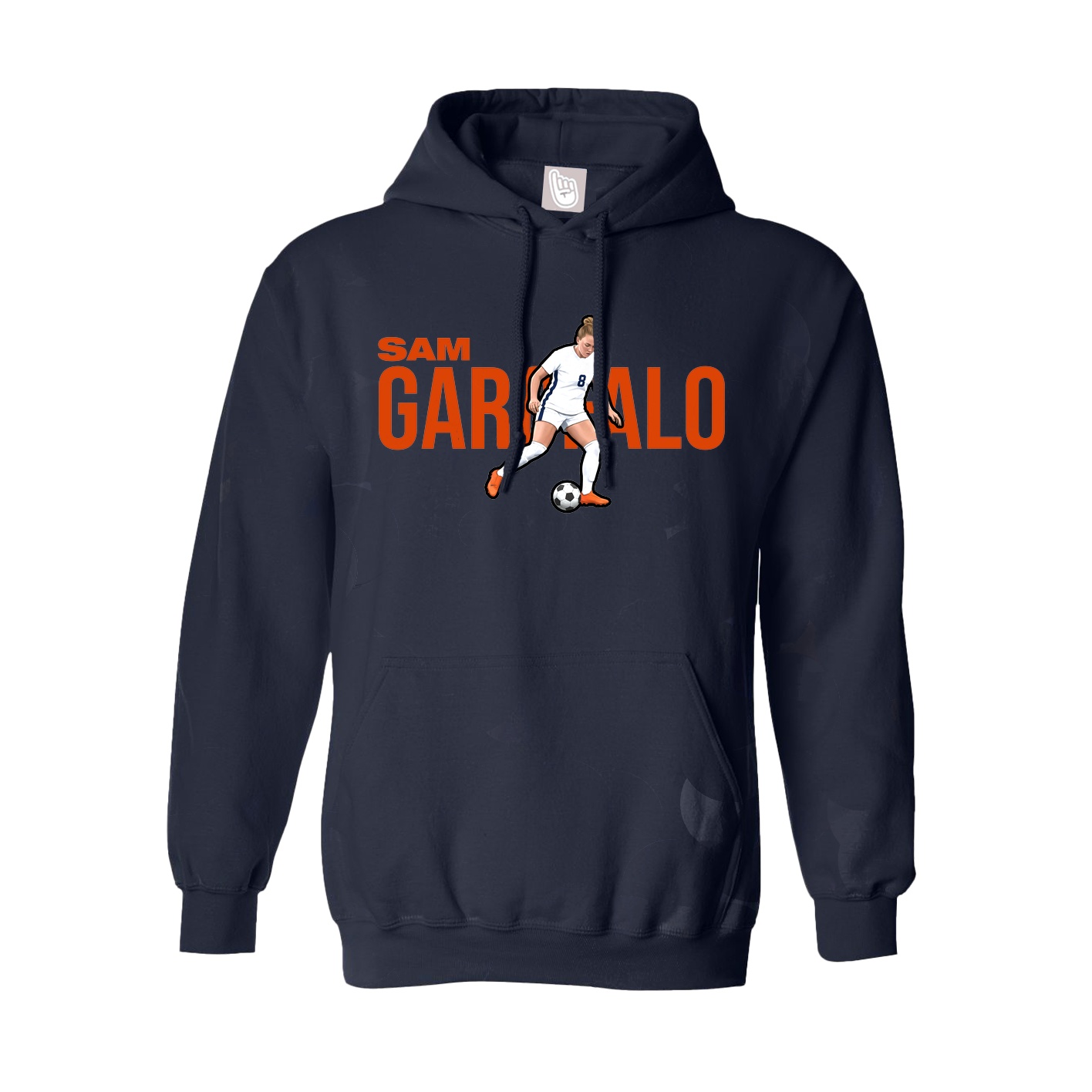 Youth Hoodie — Player Name in Navy