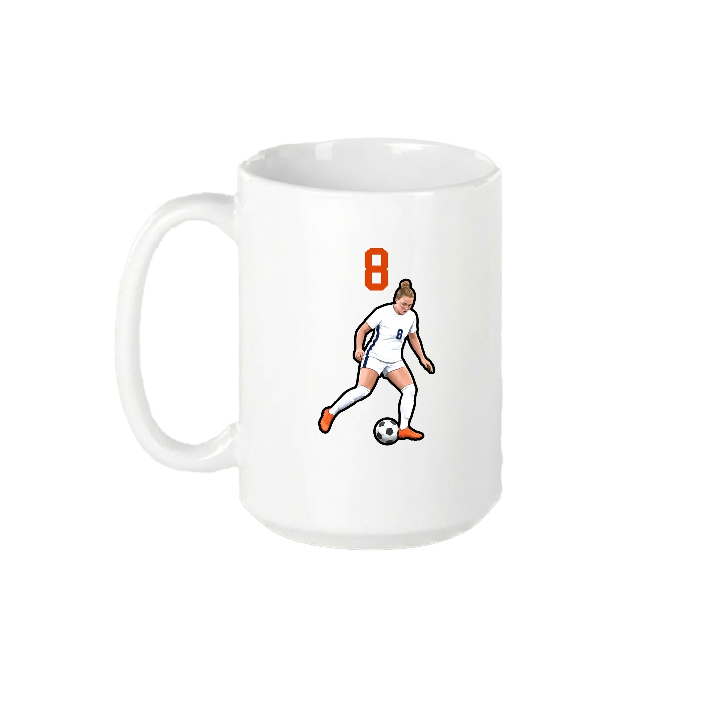 15oz Coffee Mug — Number Top in White
