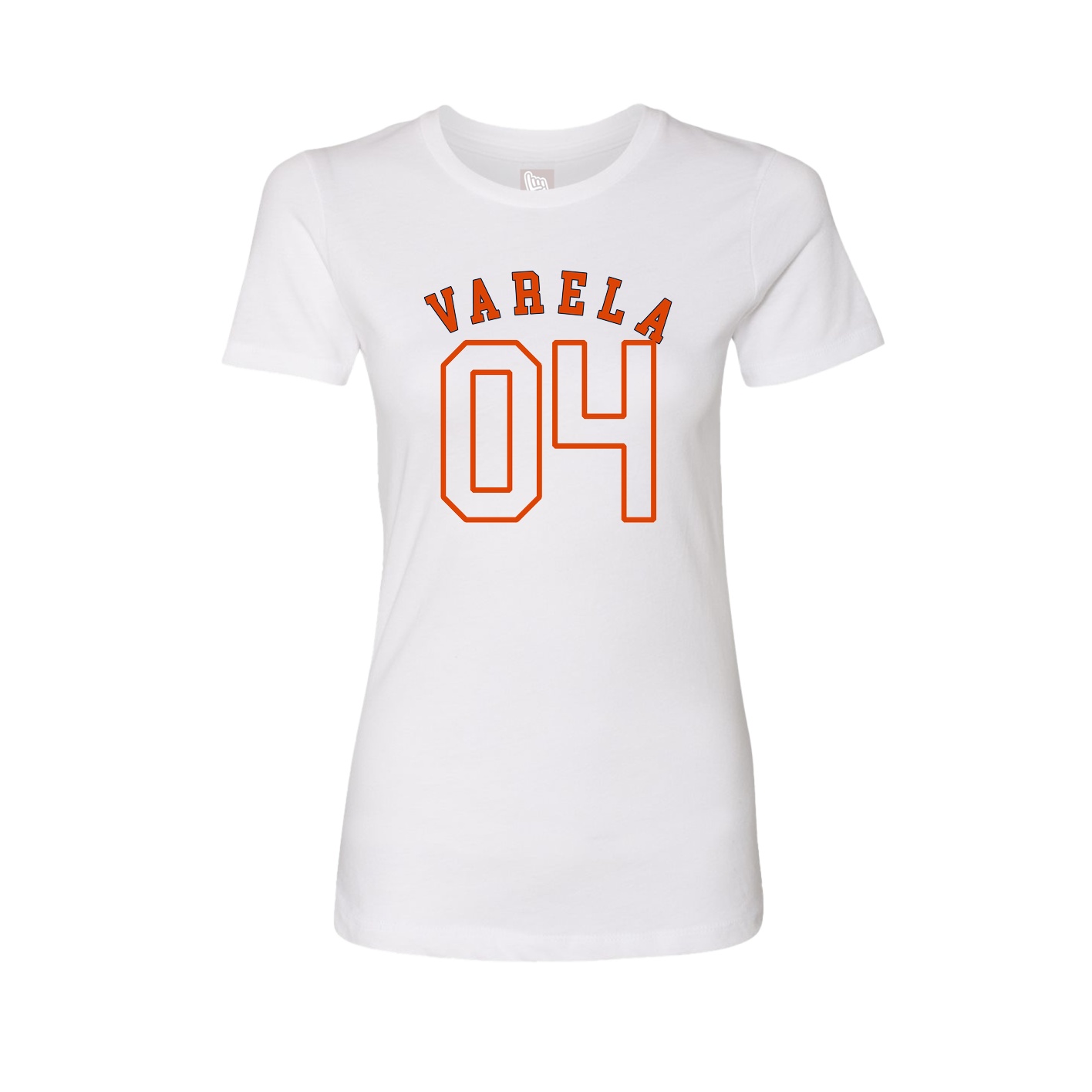 Fitted Women's Tee — Shirsey Arch in White