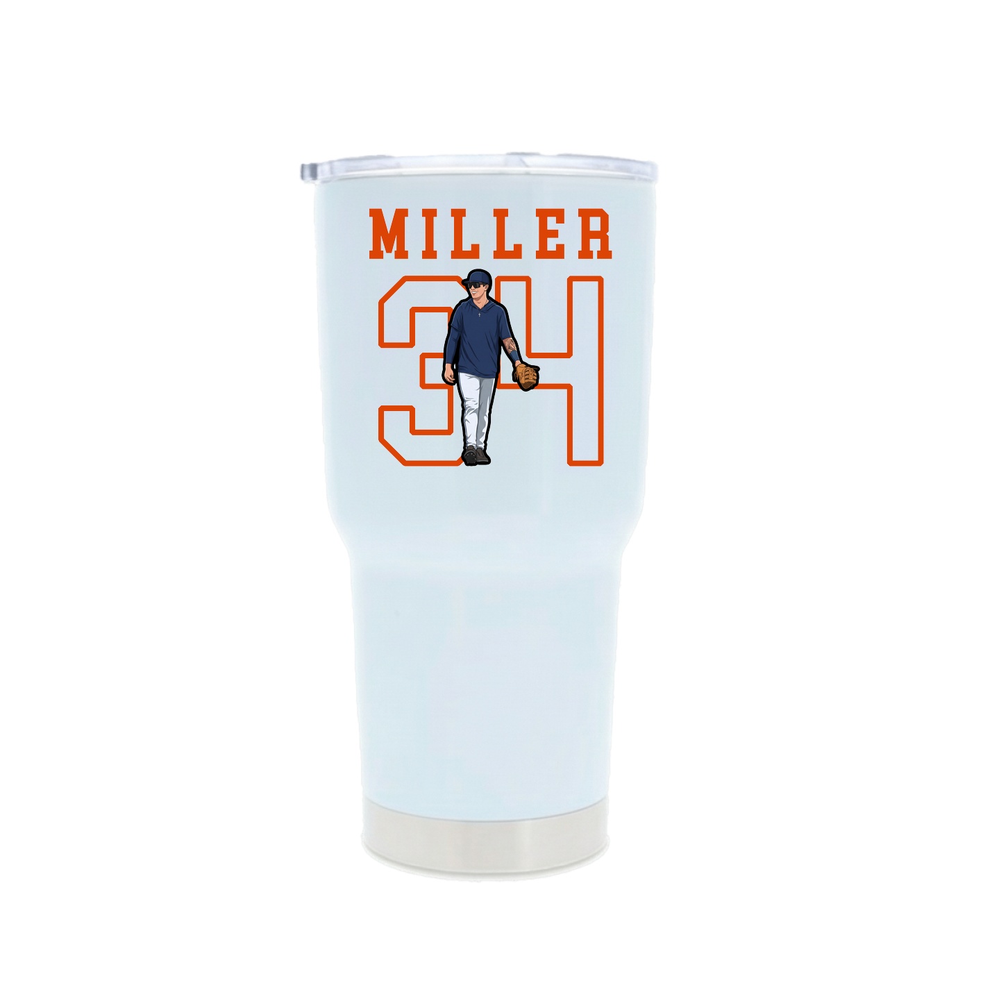 30oz Stainless Steel Tumbler — Shirsey in White