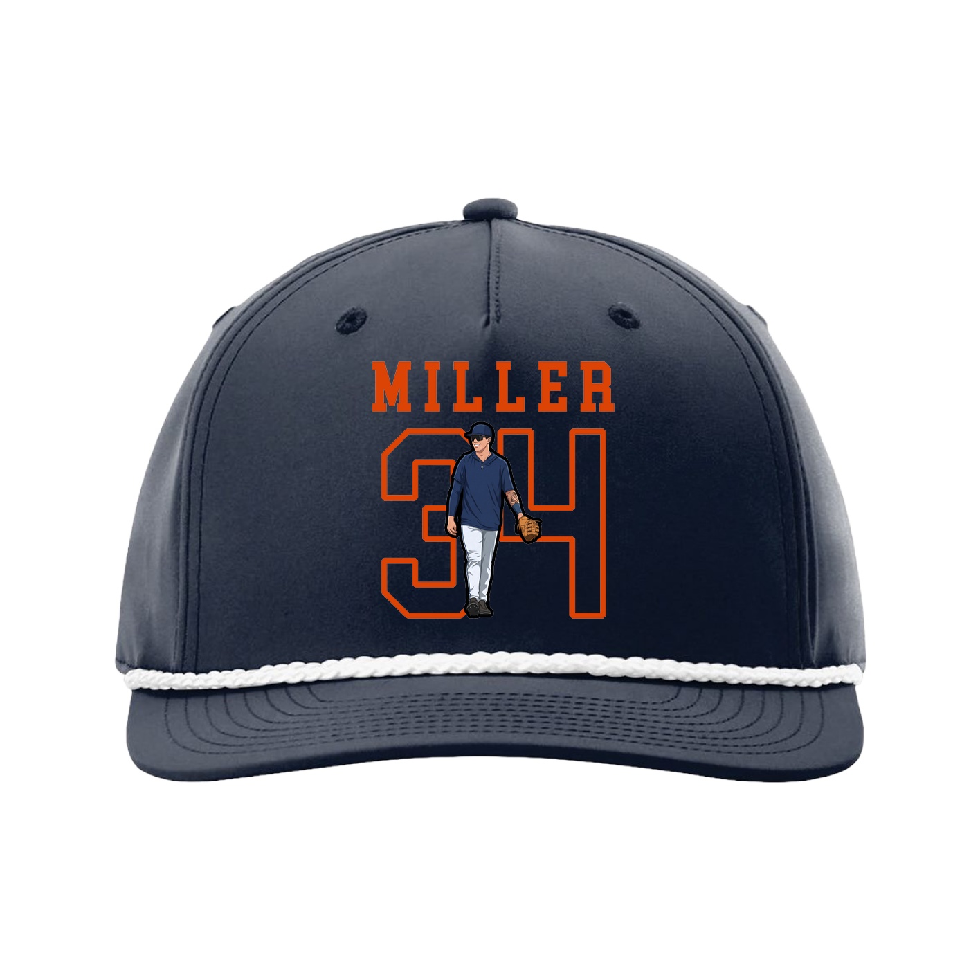 Five-Panel Classic Rope Cap — Shirsey in Navy
