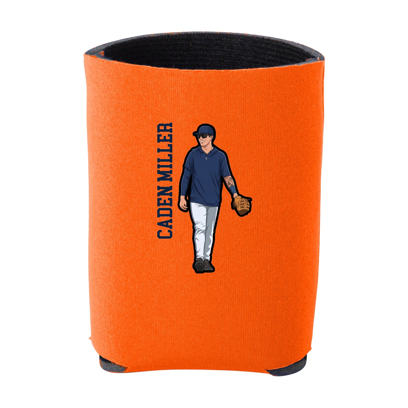 Can Holder — Name Vertical in Orange