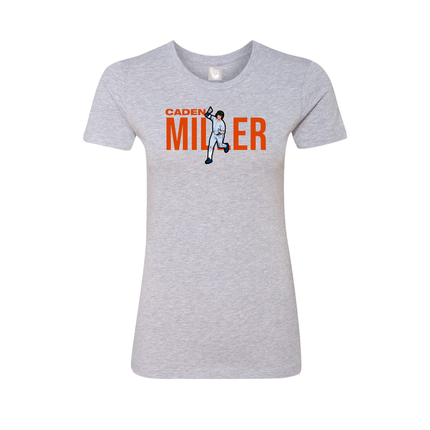 Womens Tee — Player Name in Grey