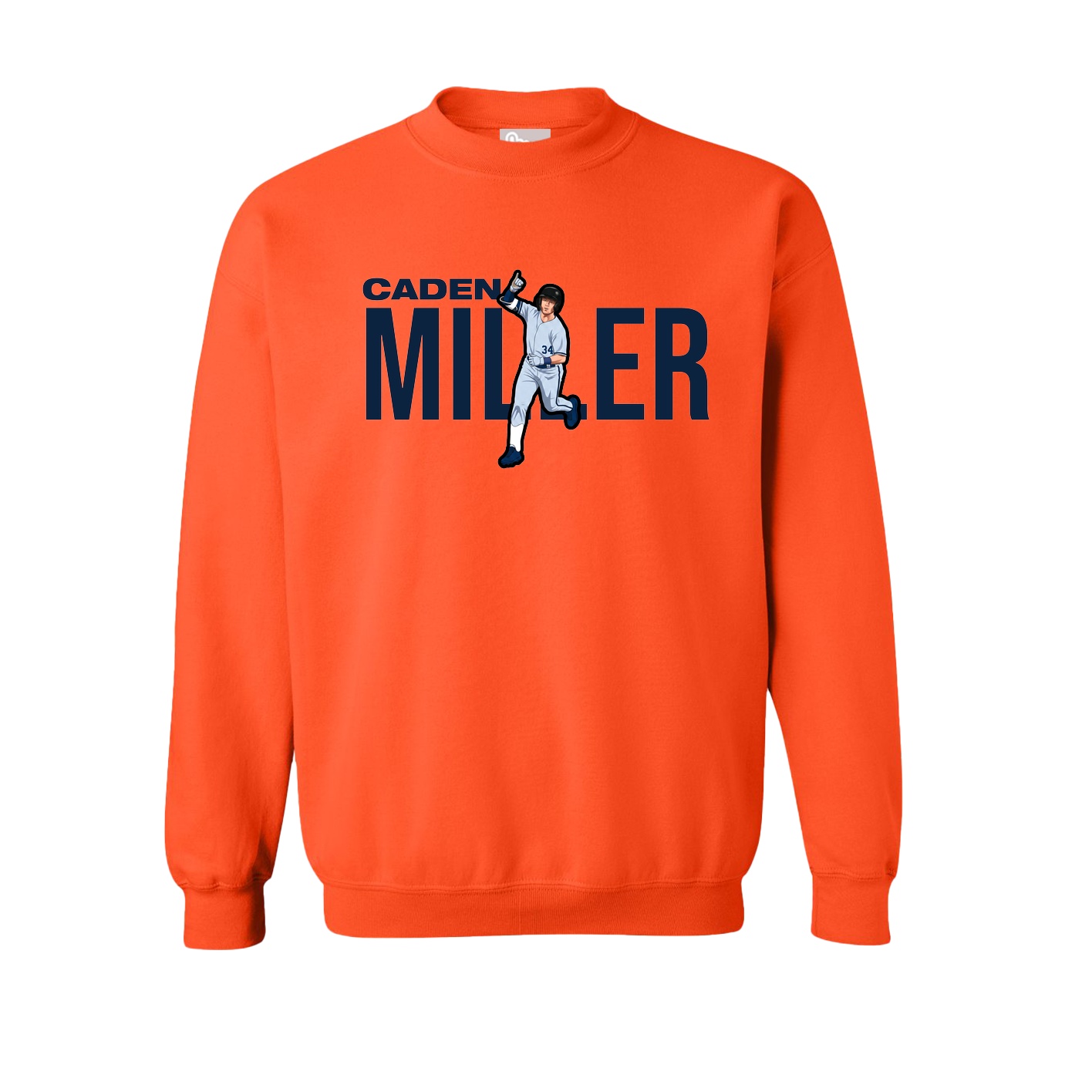 Fleece Crew — Player Name in Orange