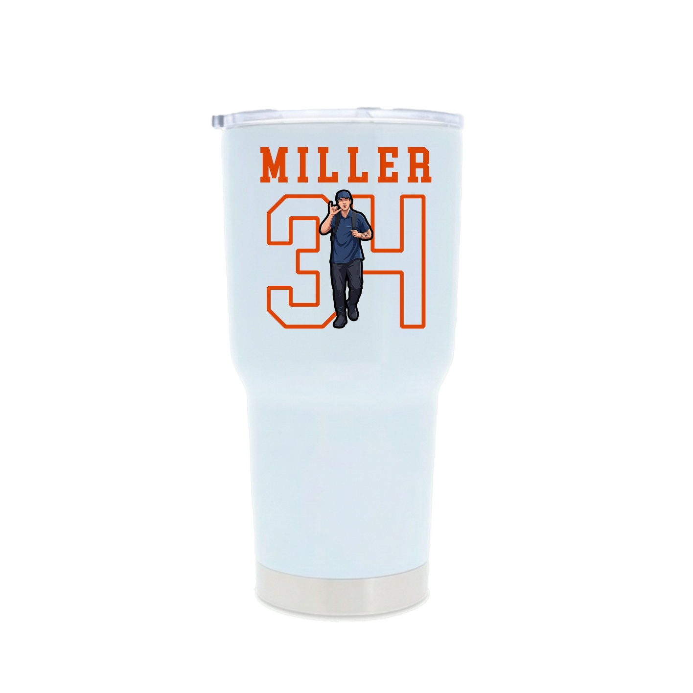 30oz Stainless Steel Tumbler — Shirsey in White
