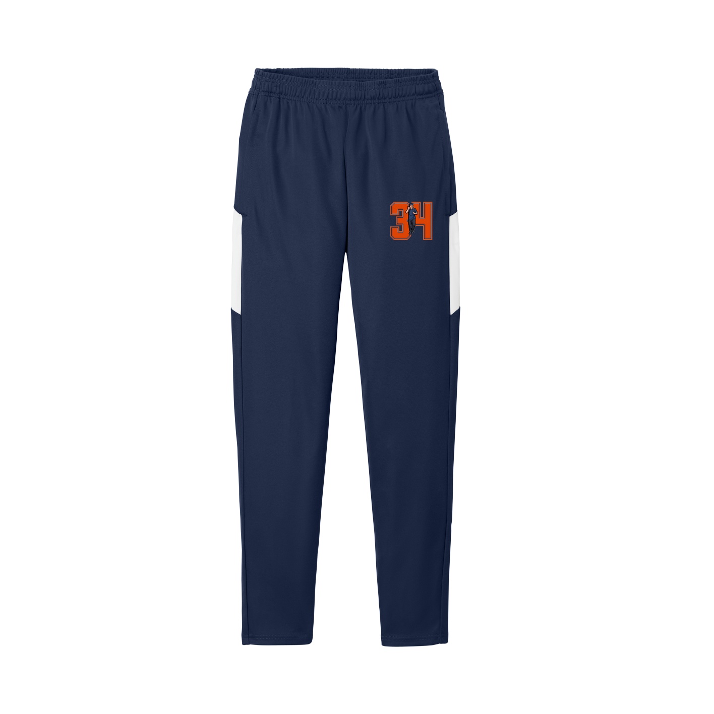 Team Travel Pant — Number in Navy/White