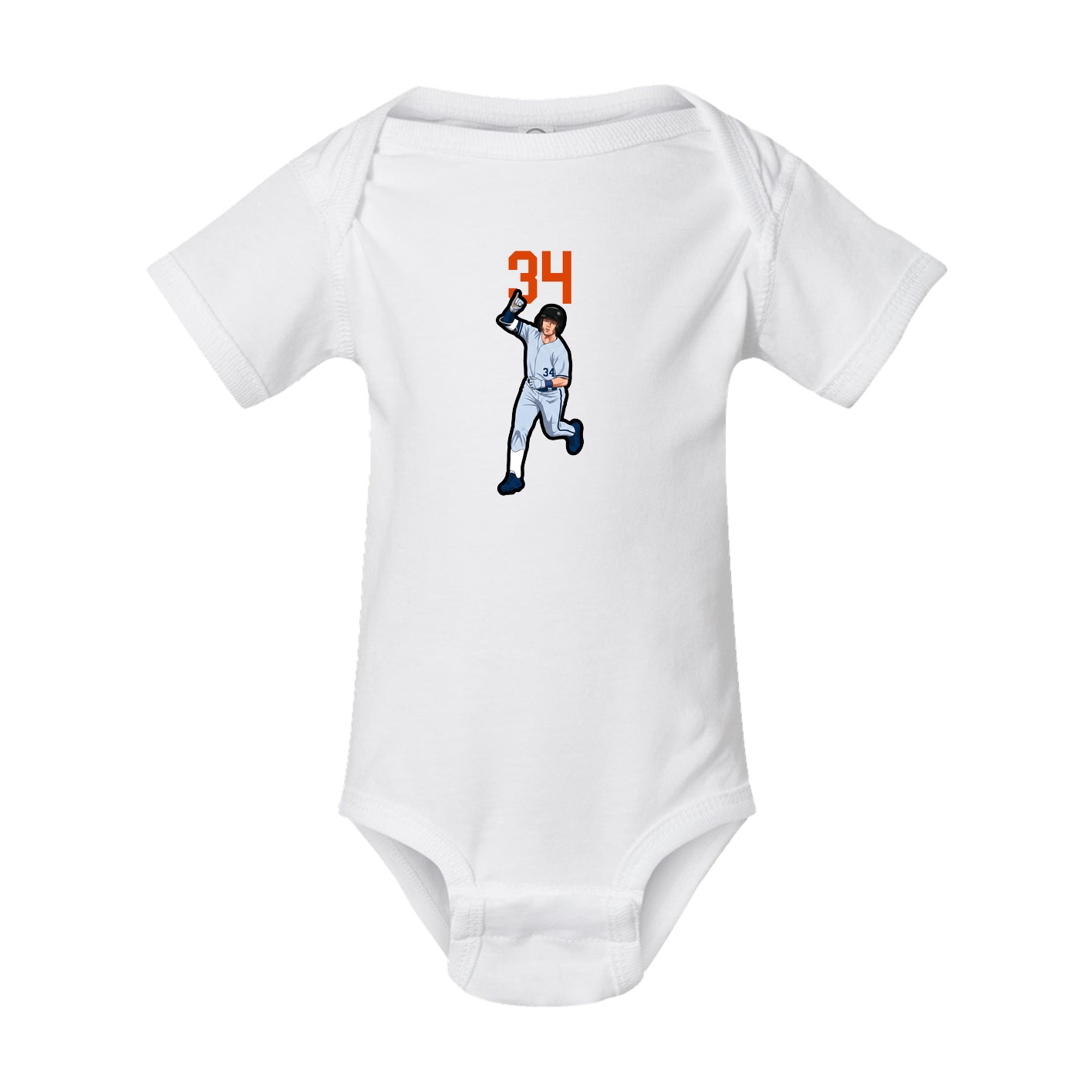 Baby Onesie — Number Top in White