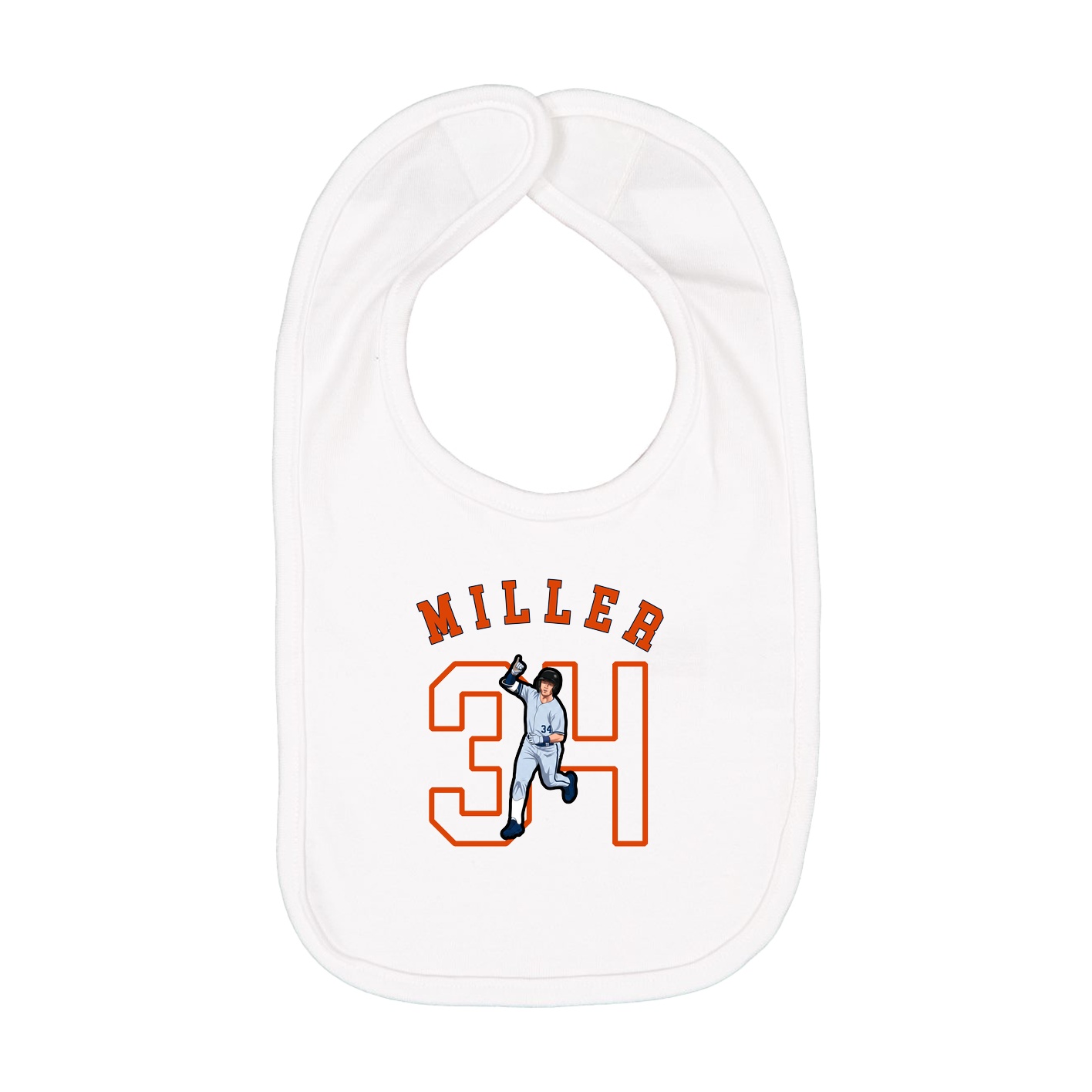 Infant Bib — Shirsey Arch in White
