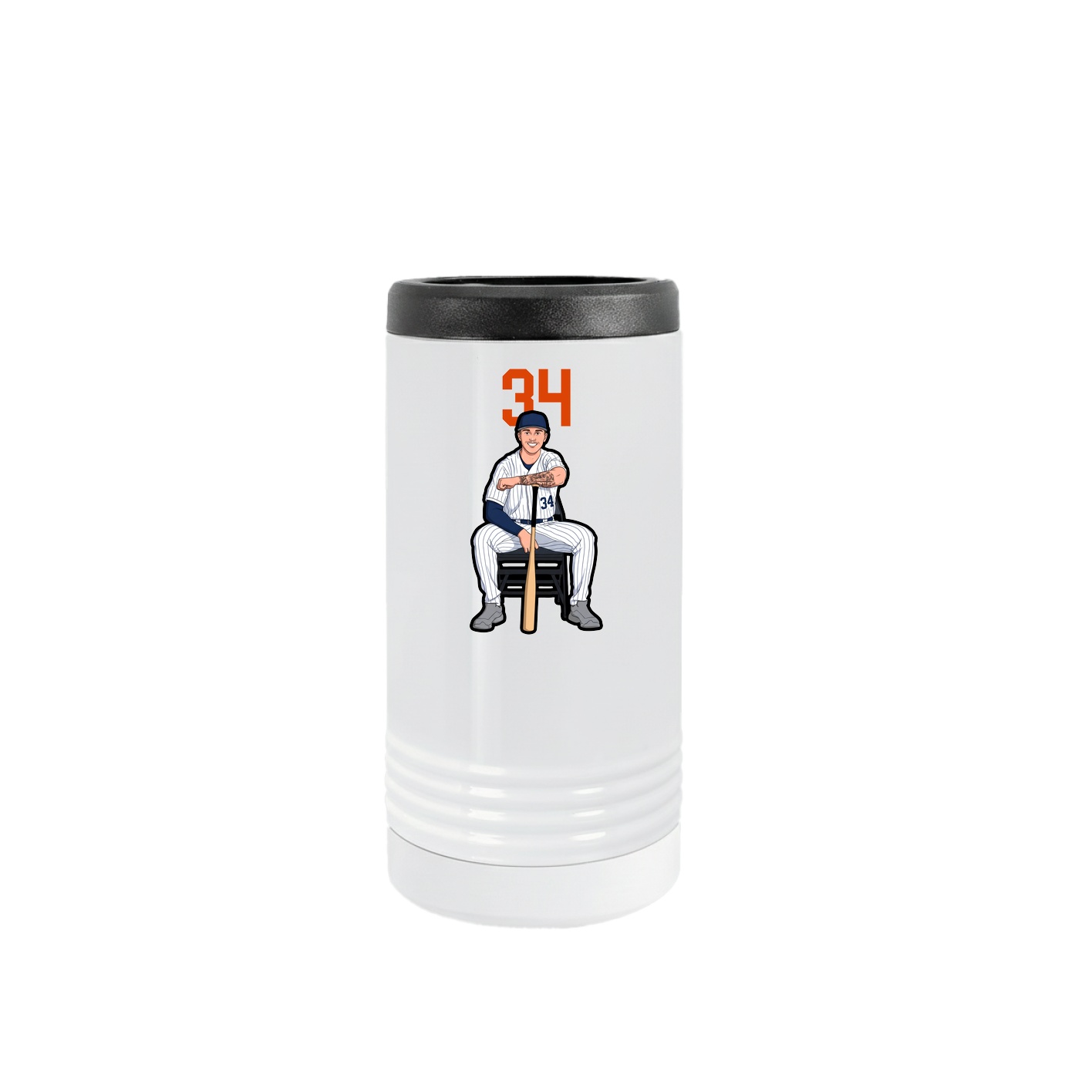 Slim Beverage Holder — Number Top in White