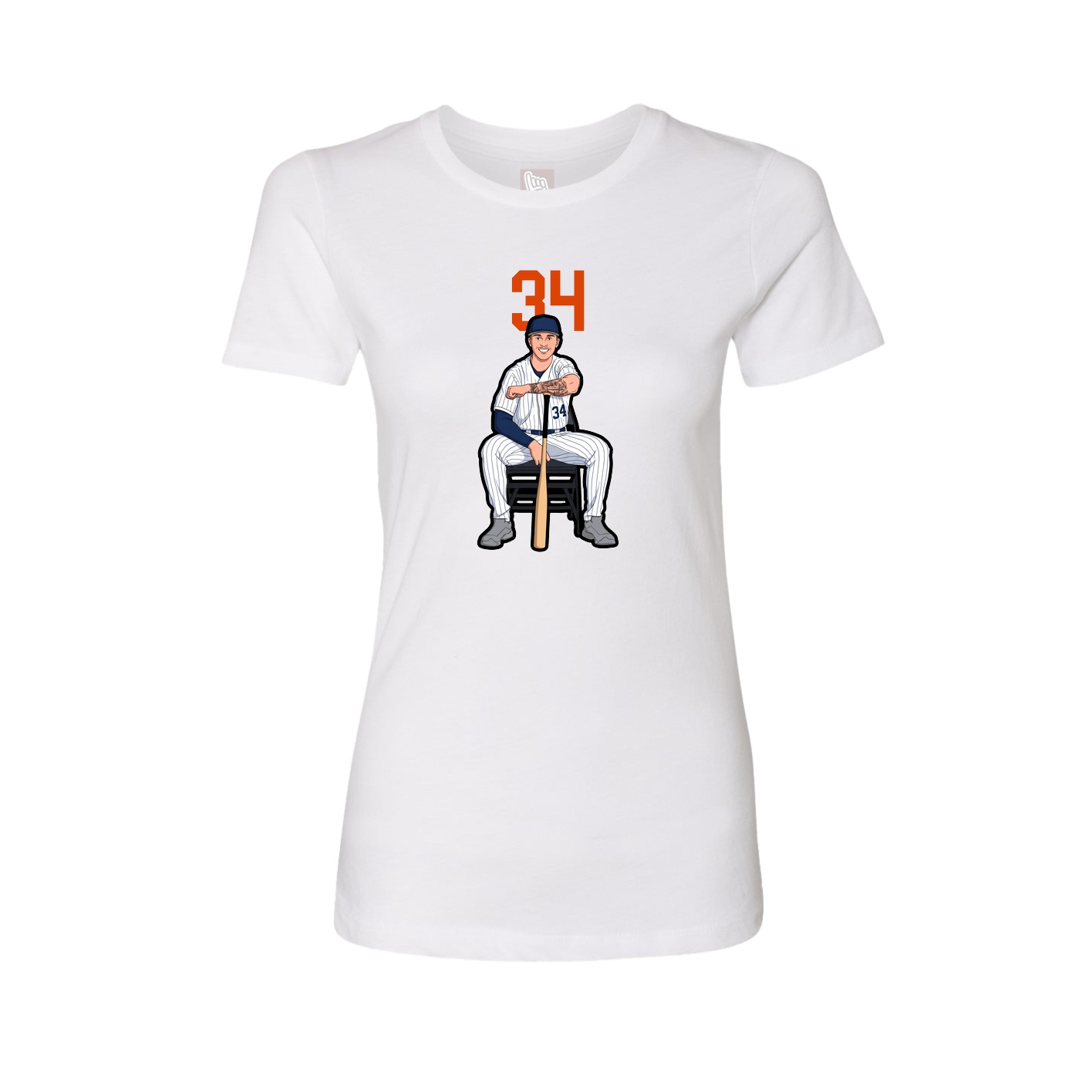 Womens Tee — Number Top in White