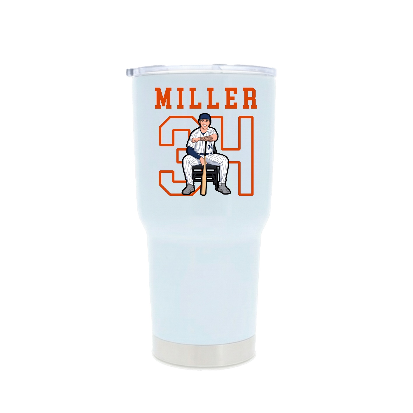30oz Stainless Steel Tumbler — Shirsey in White