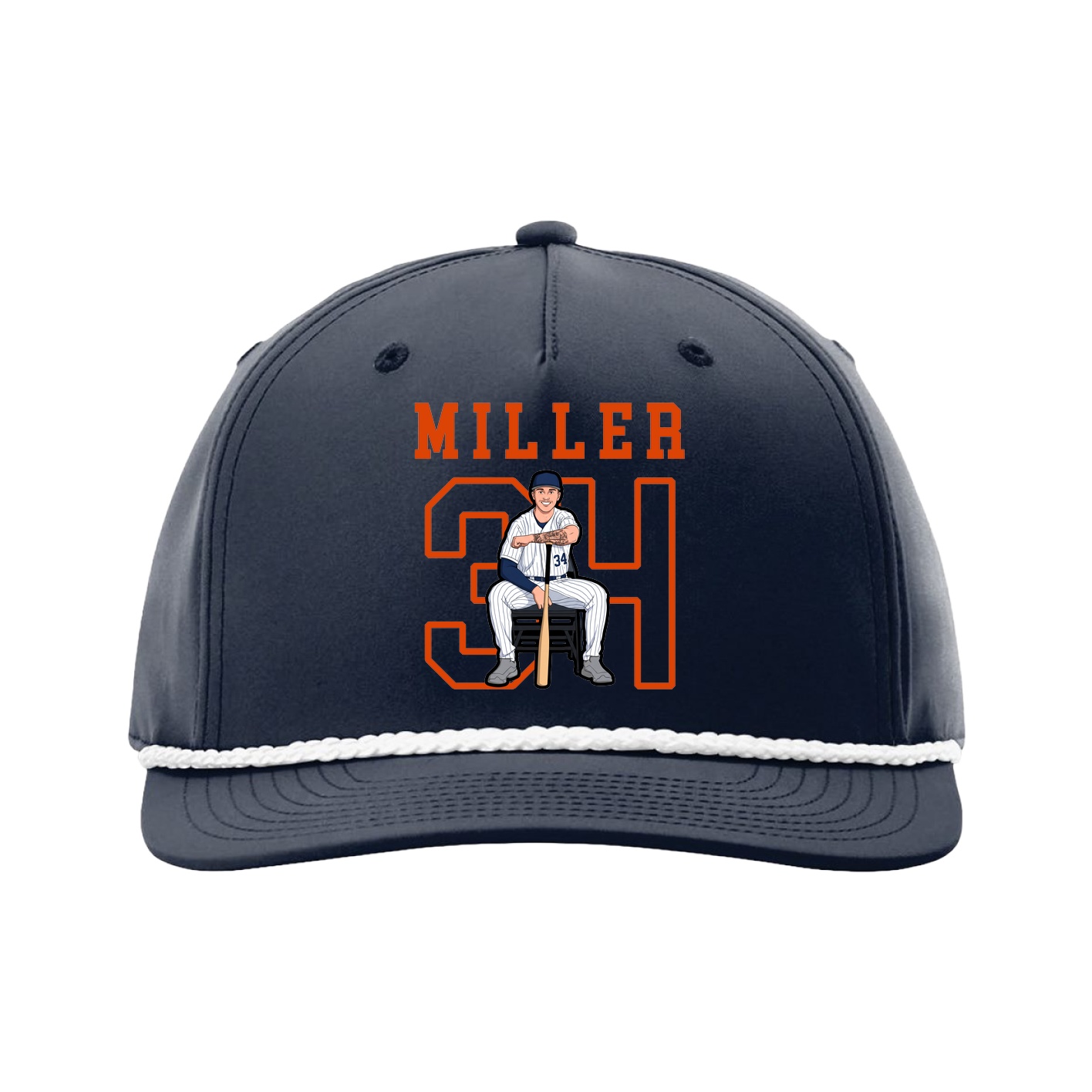 Five-Panel Classic Rope Cap — Shirsey in Navy