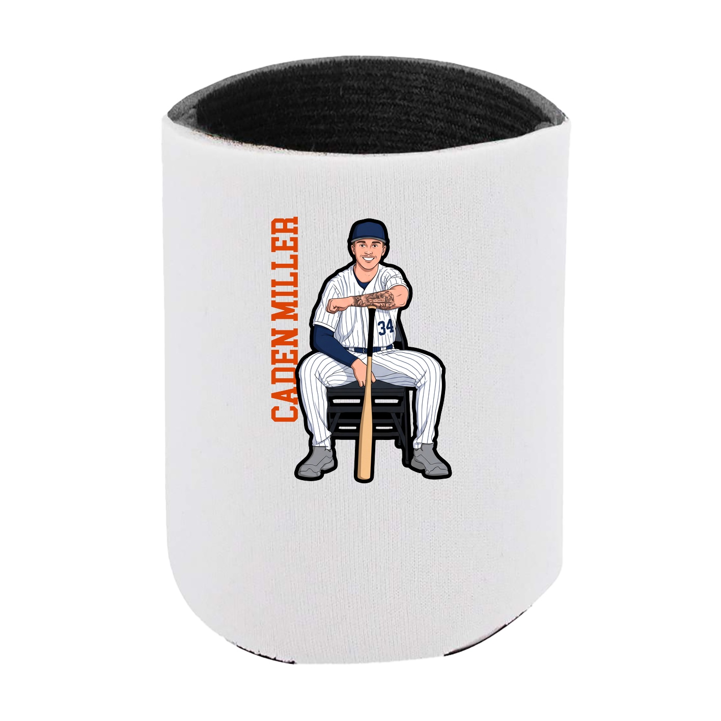 Can Holder — Name Vertical in White