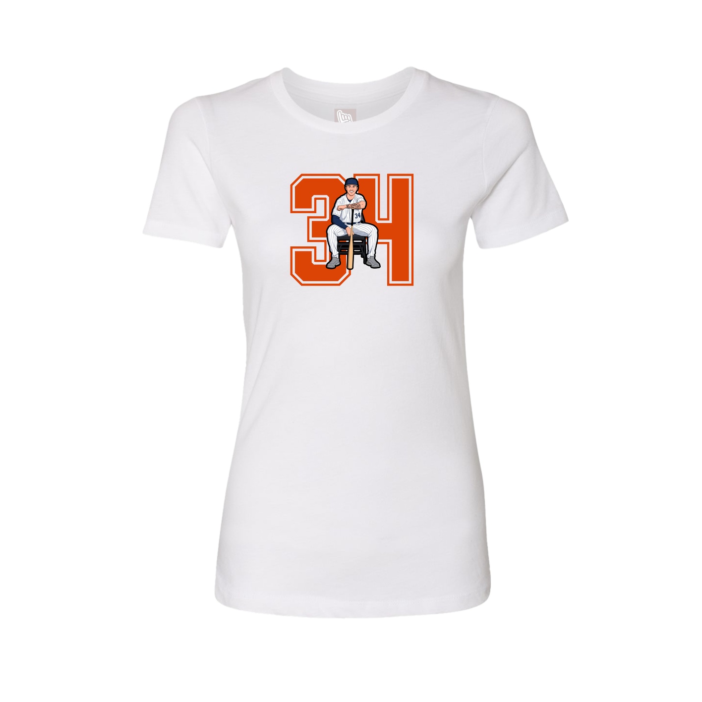 Womens Tee — Number in White