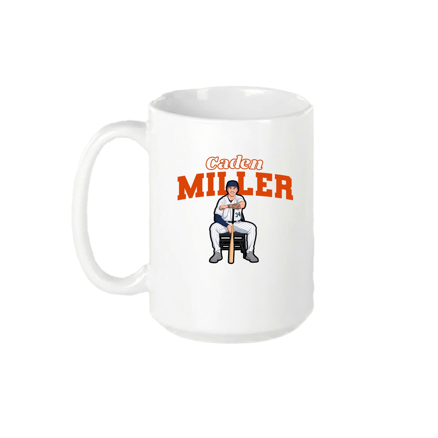 15oz Coffee Mug — Name Arch in White