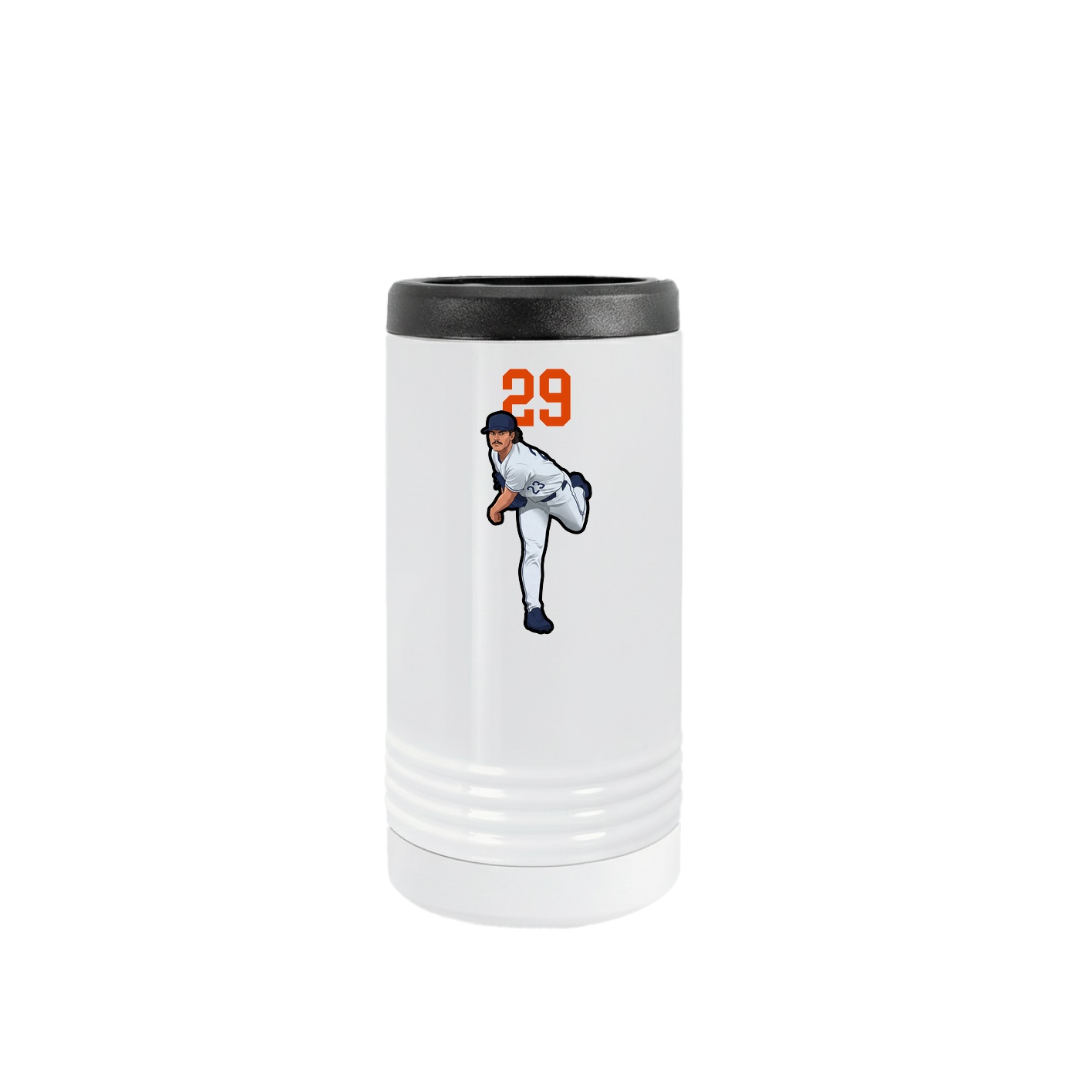 Slim Beverage Holder — Number Top in White