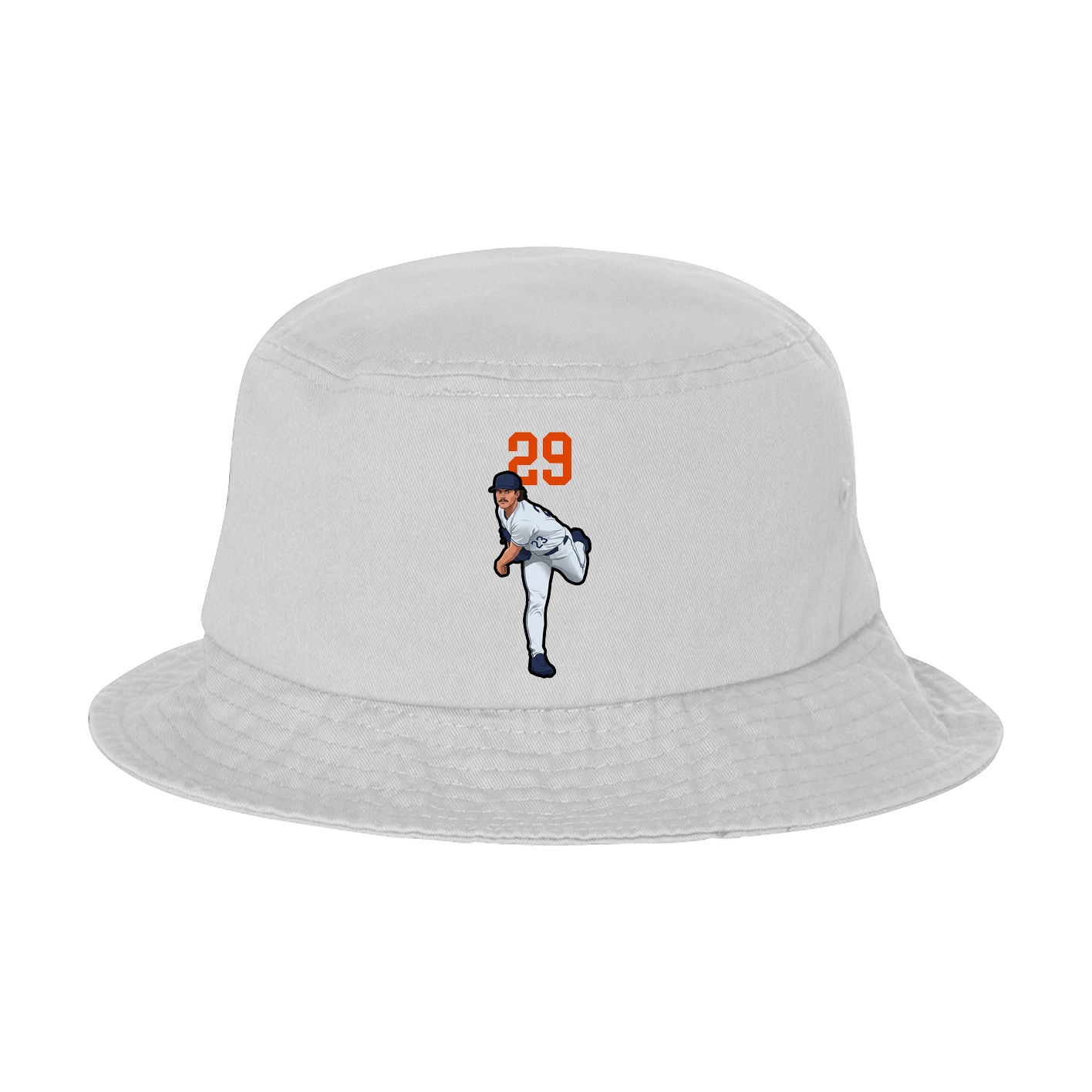 Bucket Cap — Number Top in White