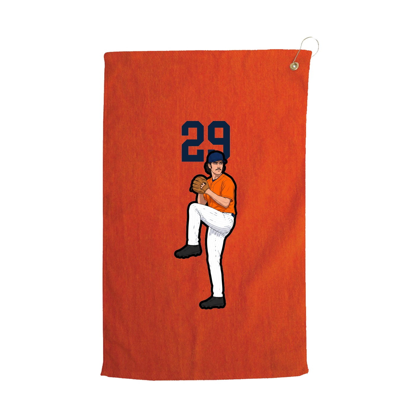 Golf Towel — Number Top in Orange