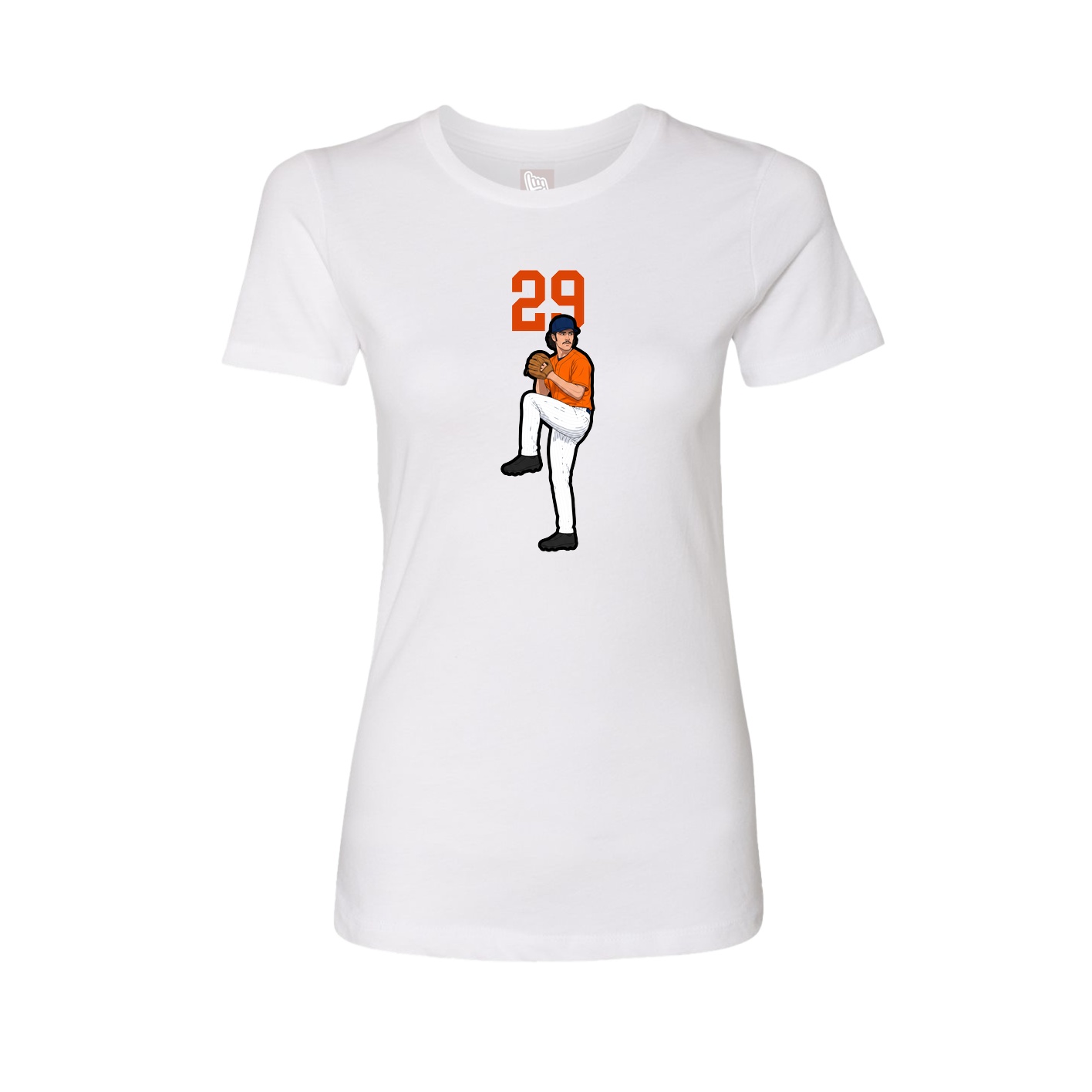 Fitted Women's Tee — Number Top in White