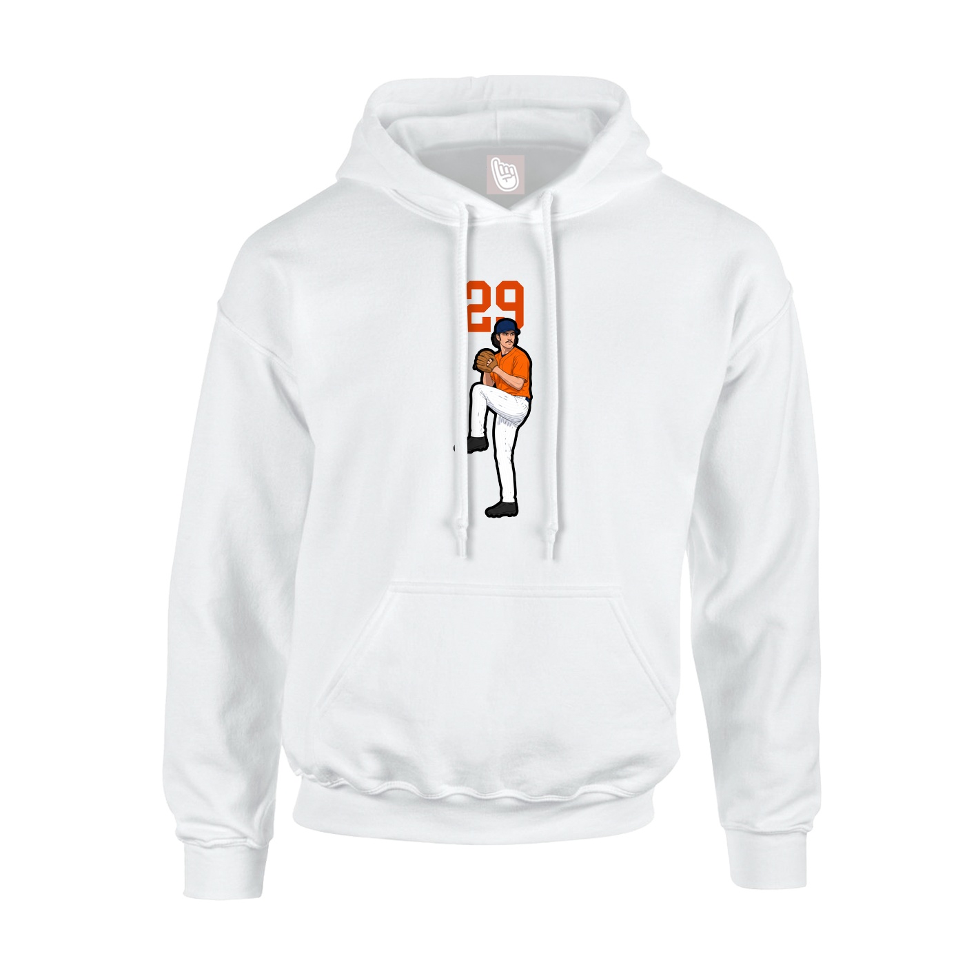Hoodie — Number Top in White