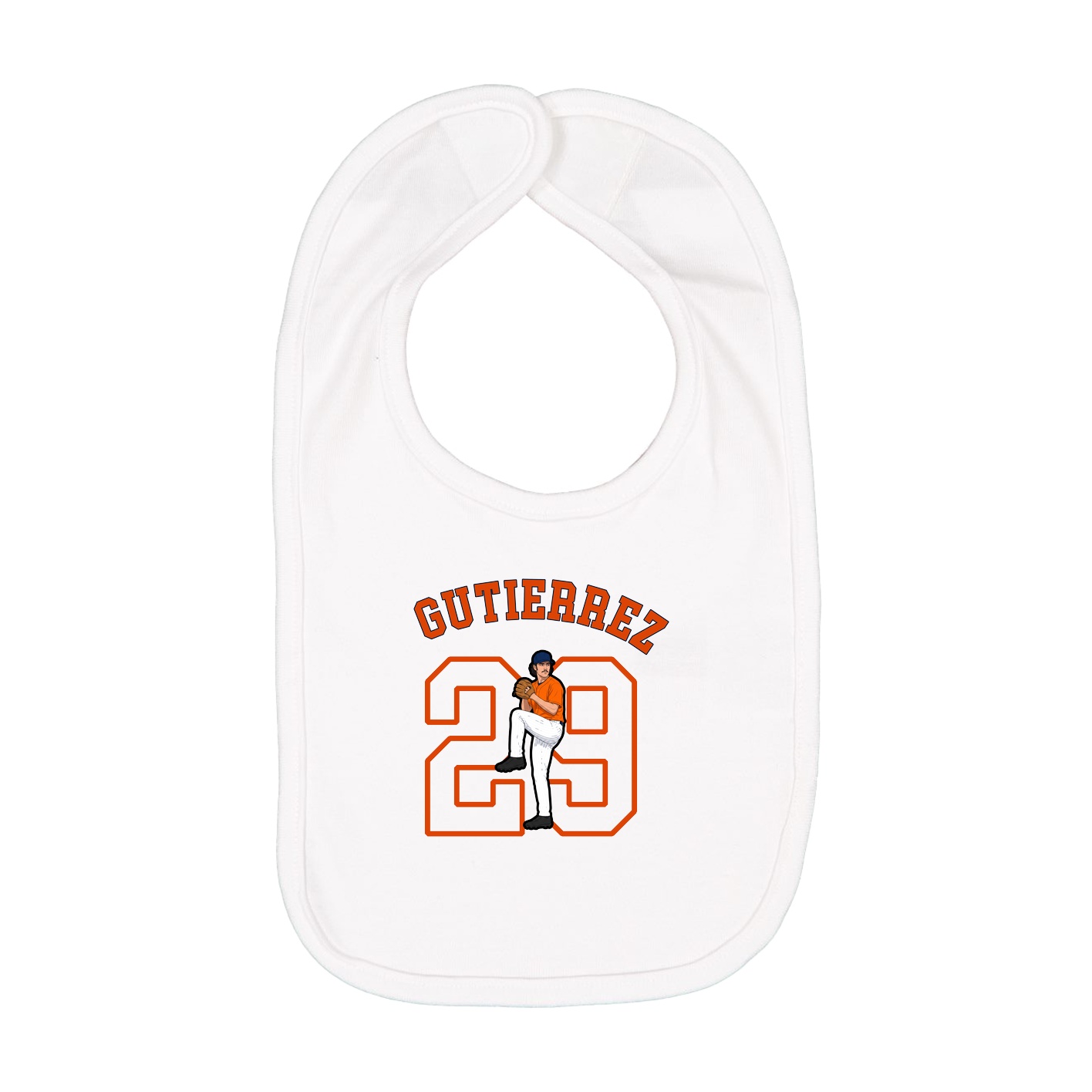 Infant Bib — Shirsey Arch in White