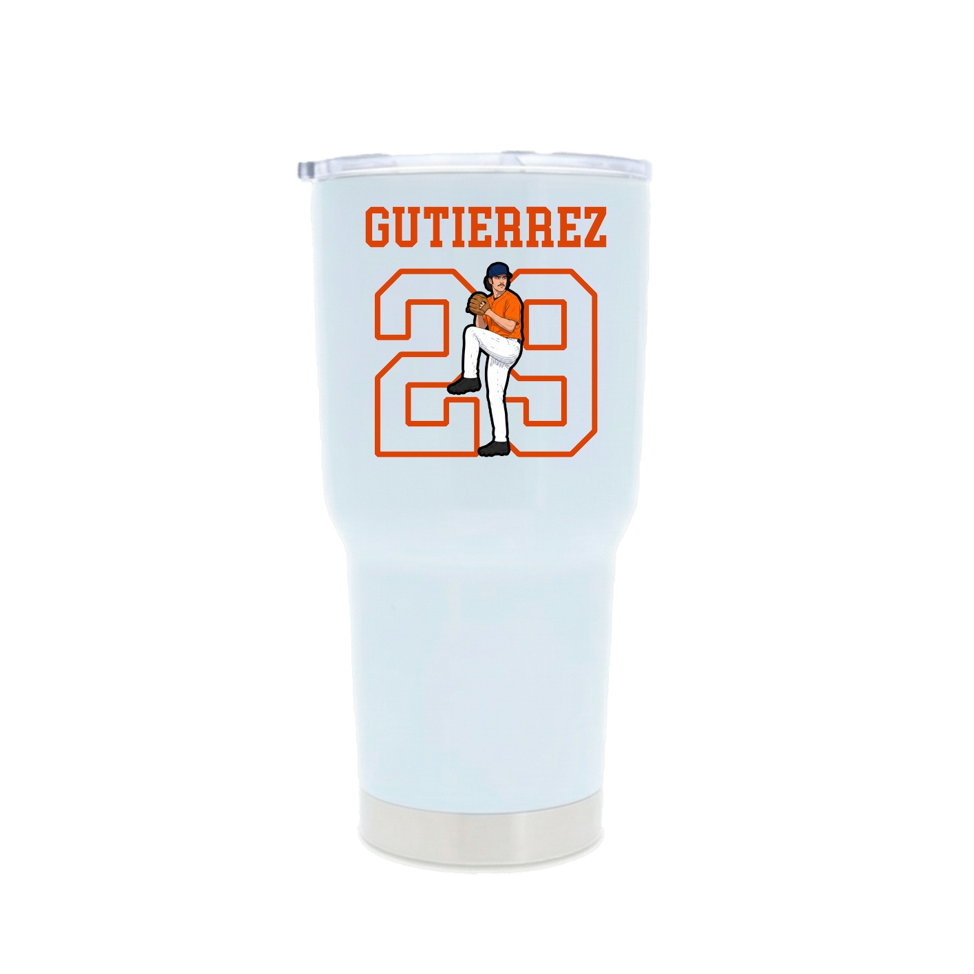 30oz Stainless Steel Tumbler — Shirsey in White