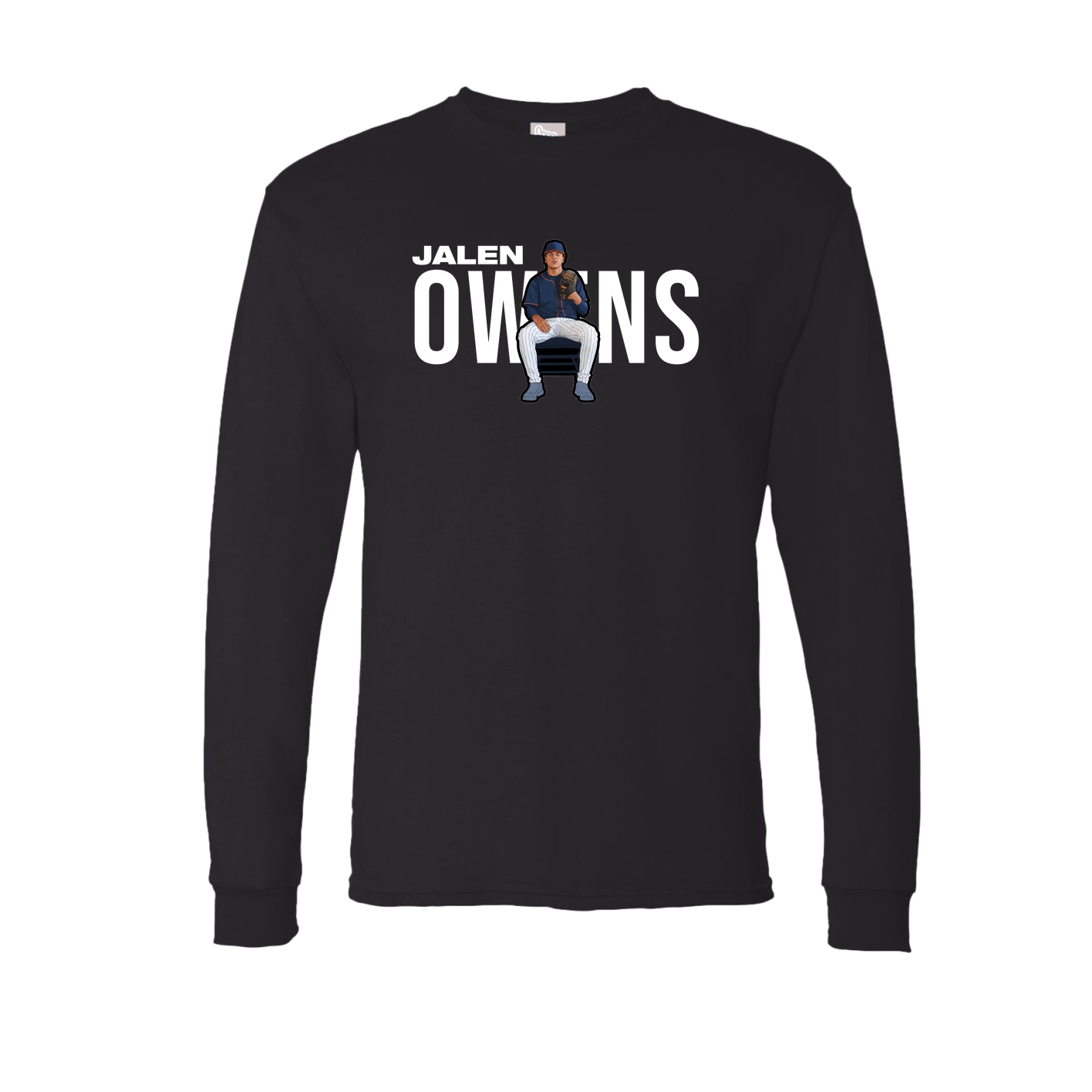 Long Sleeve Tee — Player Name in Black