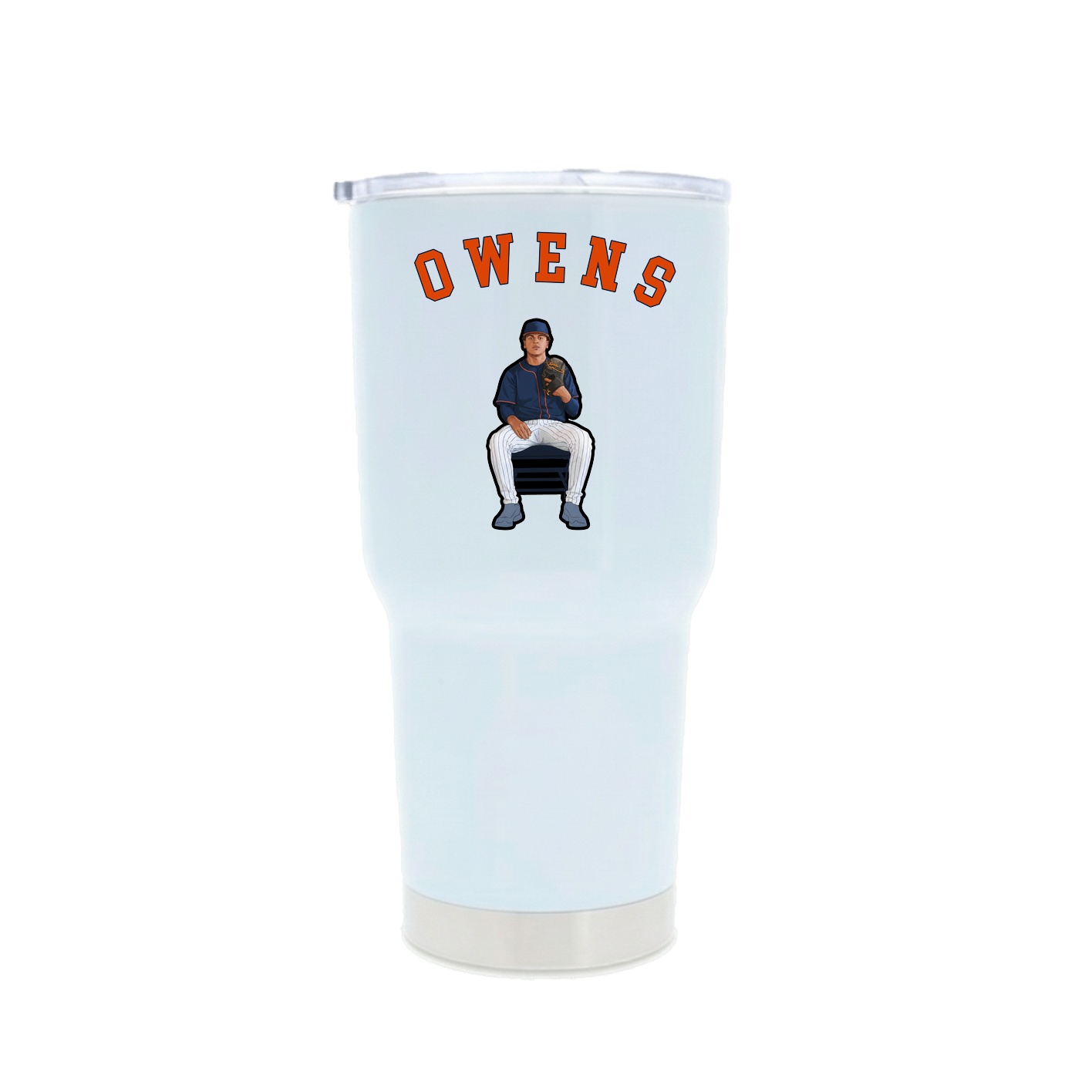 30oz Stainless Steel Tumbler — Shirsey Arch in White