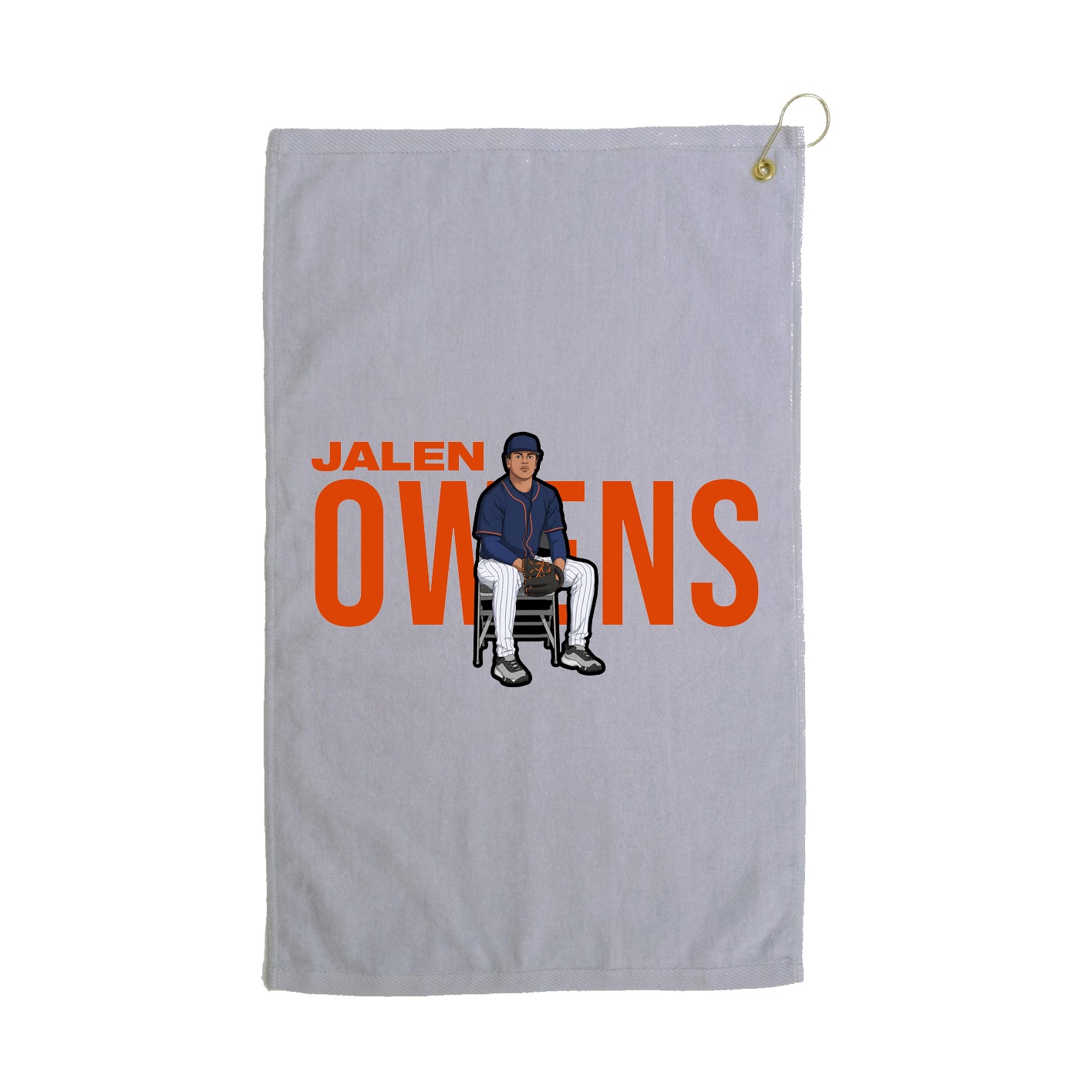 Golf Towel — Player Name in Grey