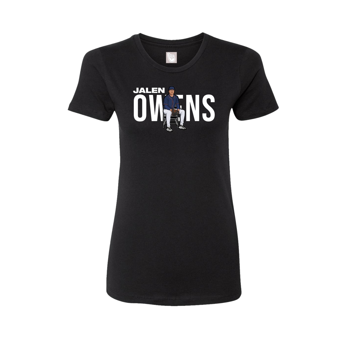 Fitted Women's Tee — Player Name in Black