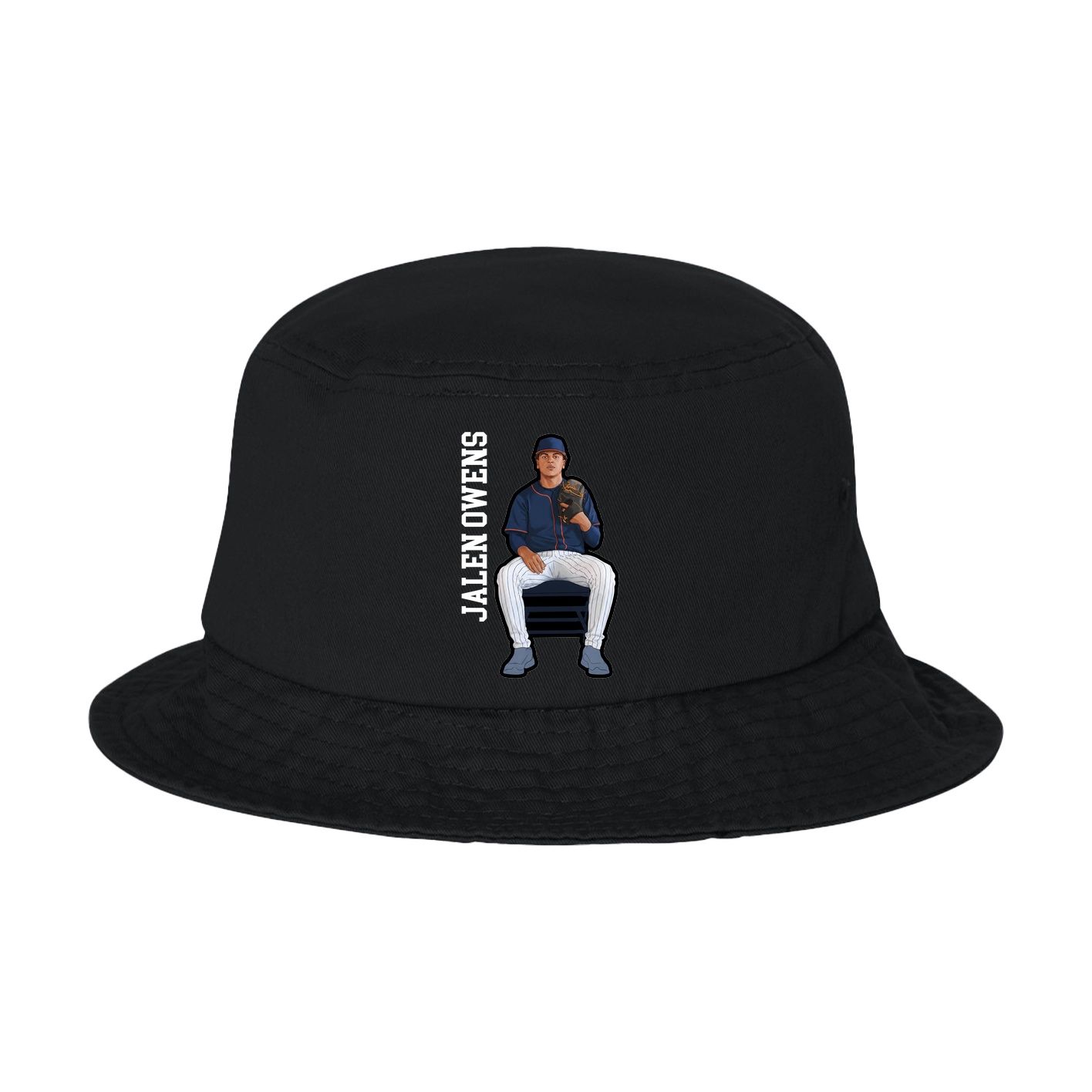 Bucket Cap — Name Vertical in Black