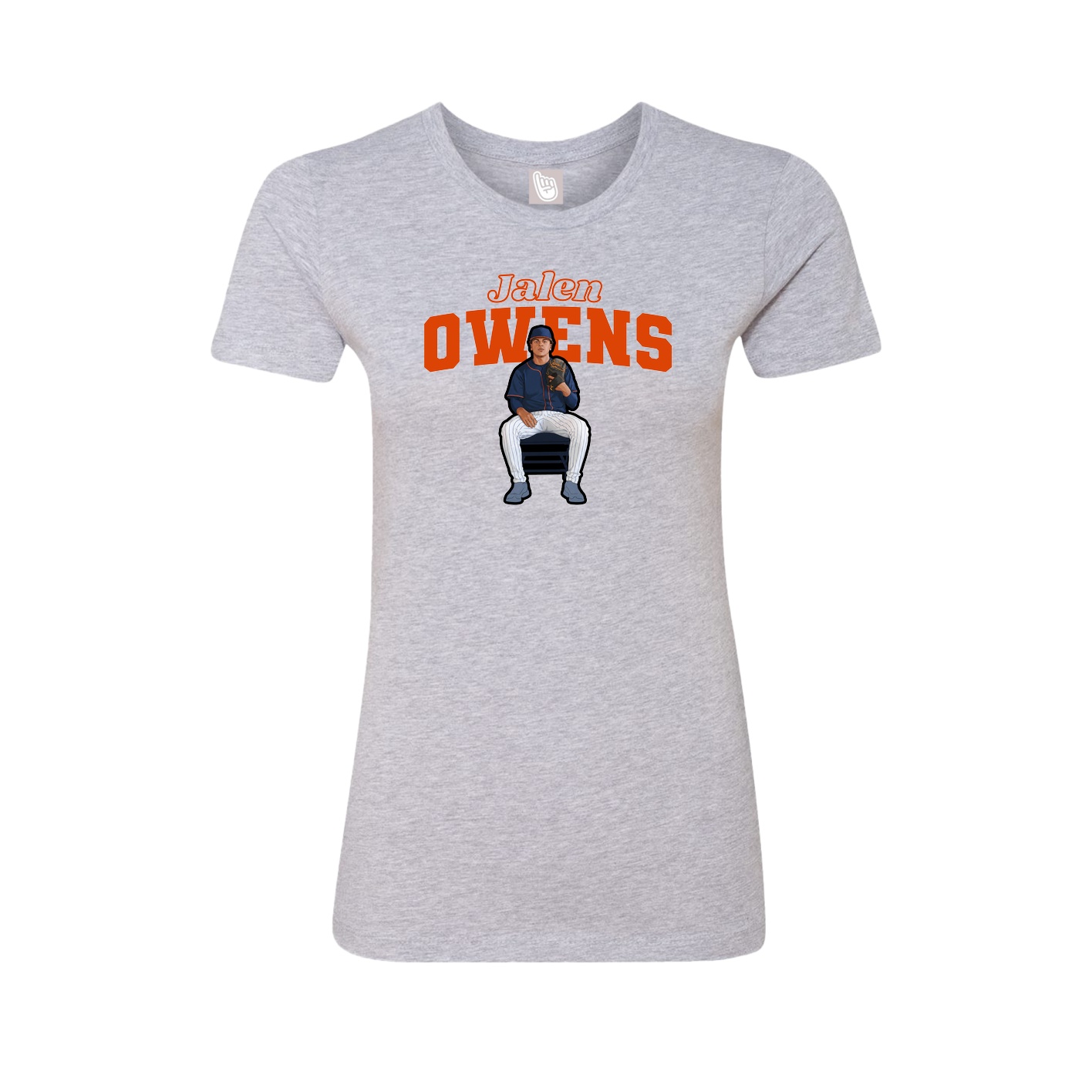Fitted Women's Tee — Name Arch in Grey