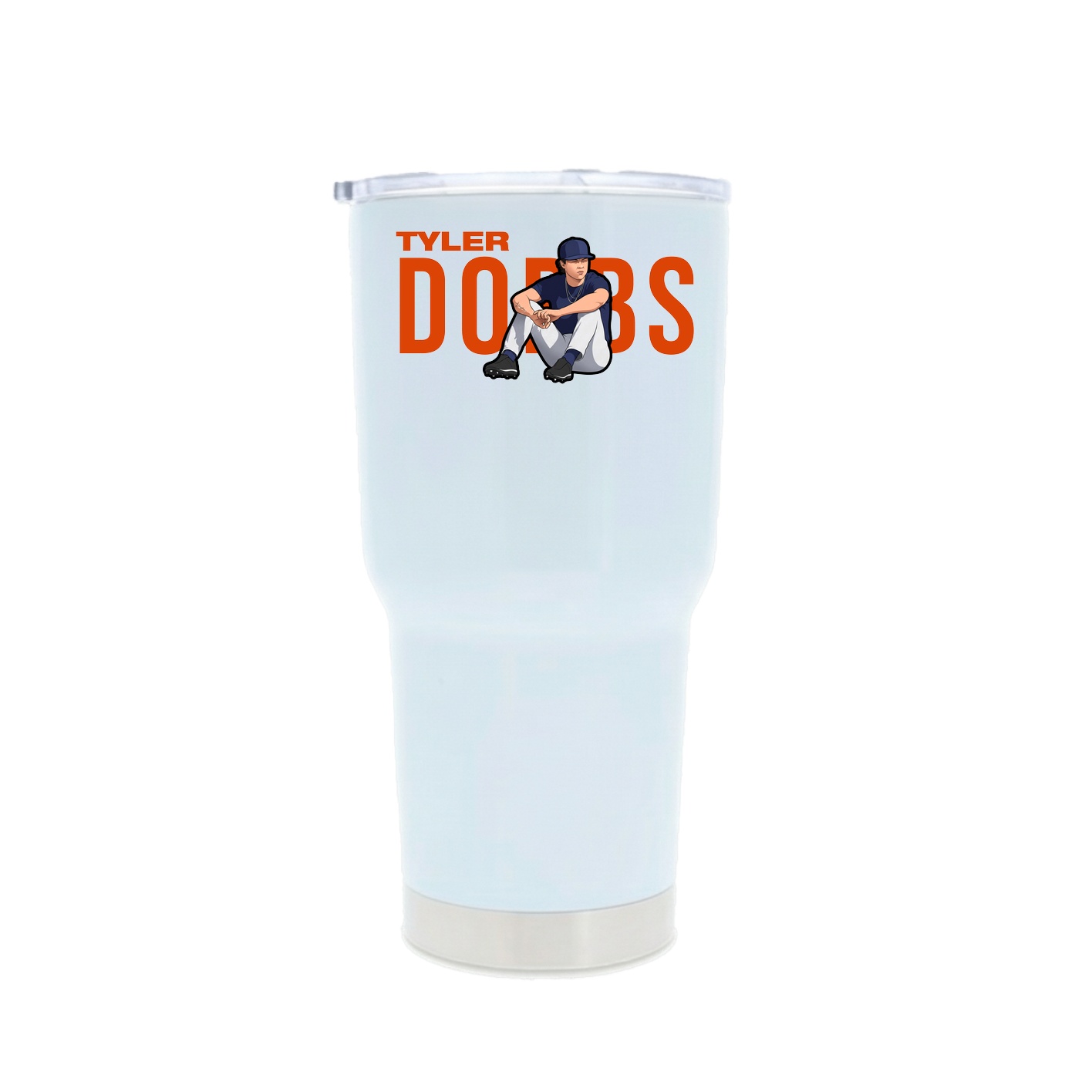 30oz Stainless Steel Tumbler — Player Name in White