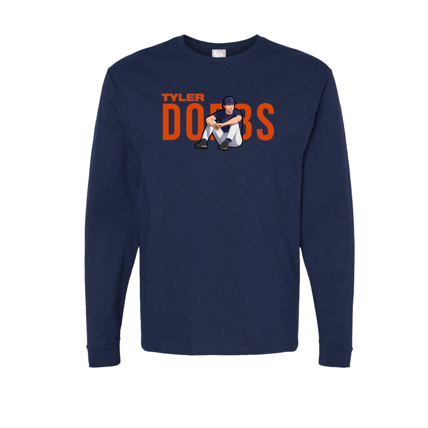 Long Sleeve Tee — Player Name in Navy