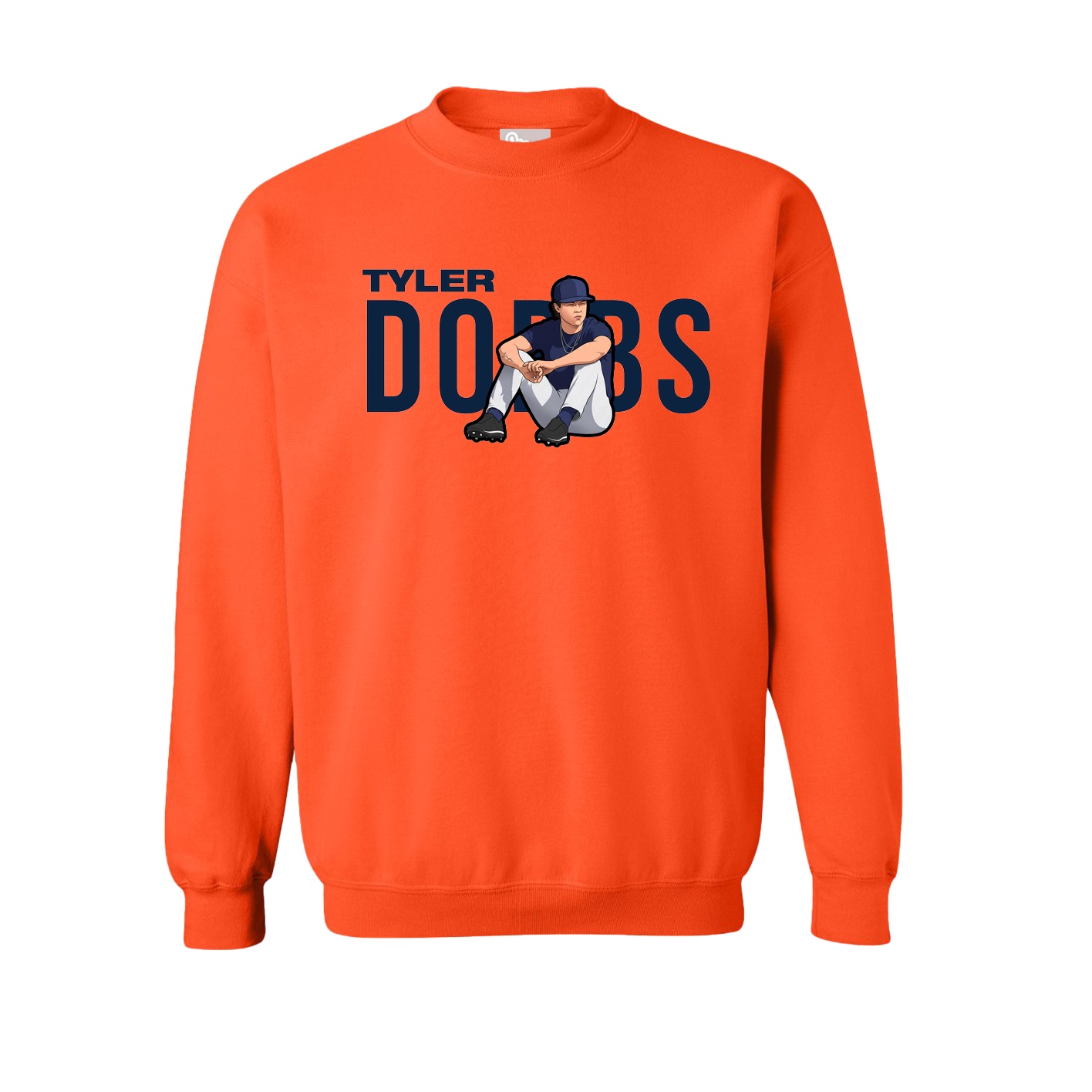 Fleece Crew — Player Name in Orange