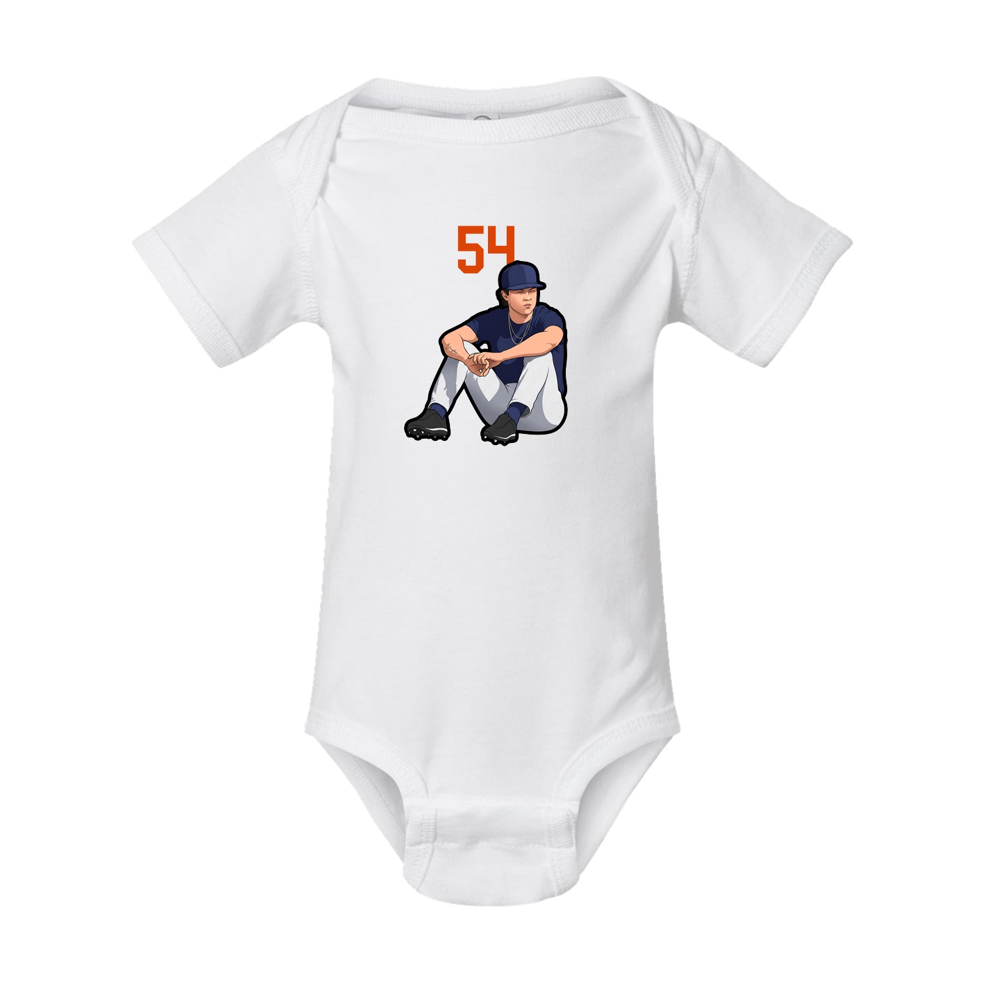 Baby Onesie — Number Top in White